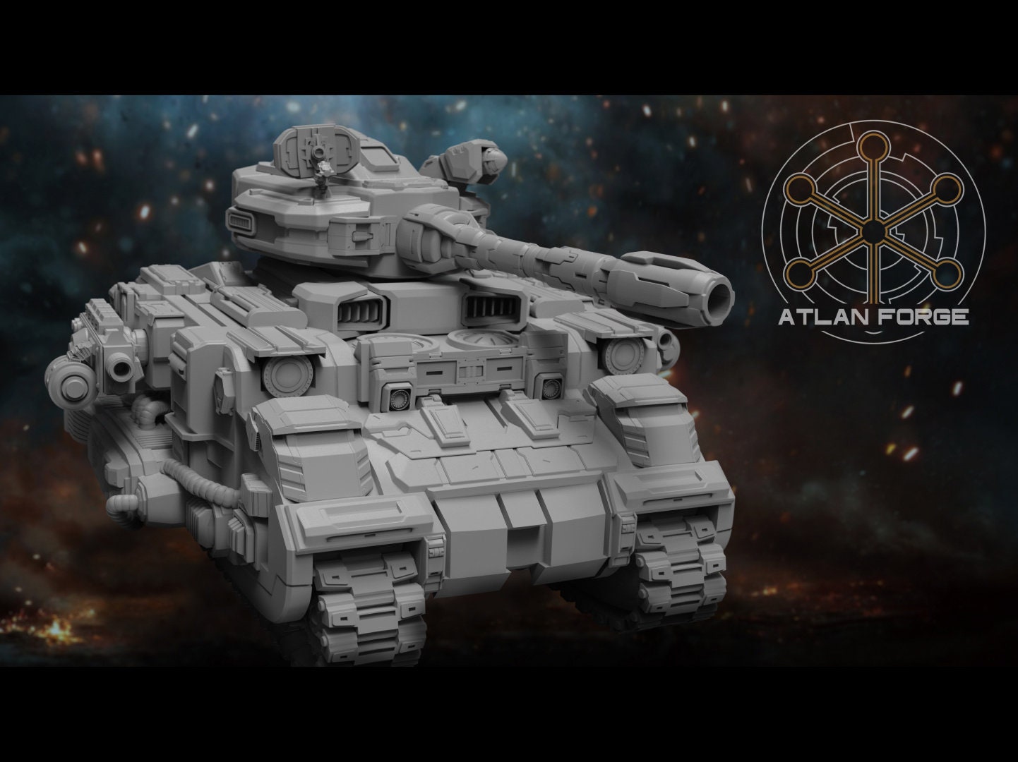 Arctodus Battle Tank 32mm sci-fi fantasy miniature for tabletop games grimdark RPGs dnd wargaming miniature dungeons and dragons