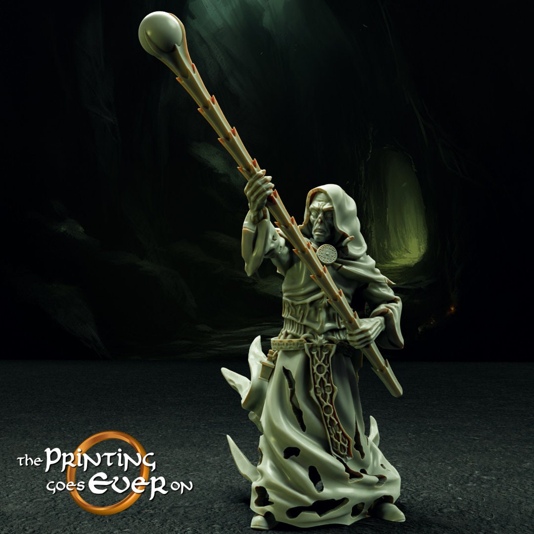 Ghost Mage Army of dead 28mm miniature dungeon and dragons fantasy wargaming miniature tabletop fantasy wargame miniature painting dnd