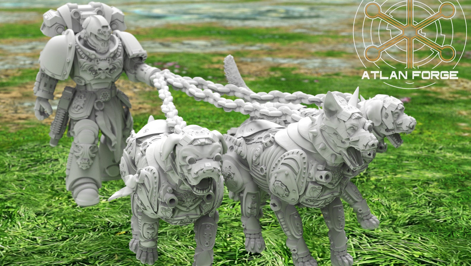 Templar dog of war 32mm wargame fantasy miniature dnd wargaming miniature dungeons and dragons painting gift RPG tabletop minis