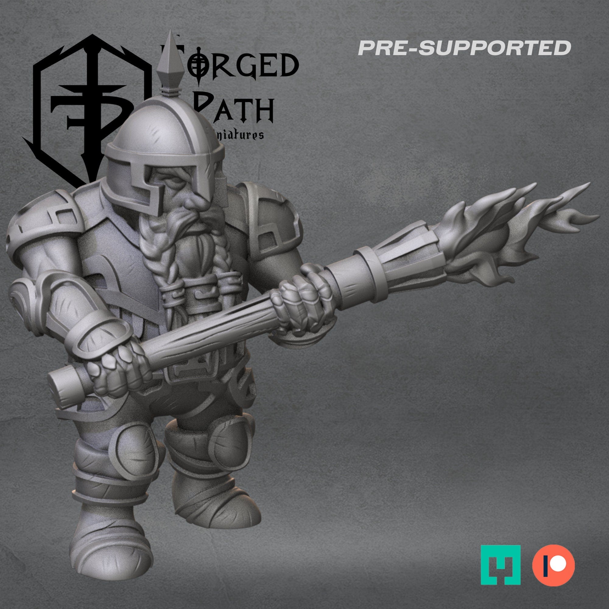 Iron tusk Harpooner Squadron Dwarves Fantasy Wargaming Miniatures 32mm scale