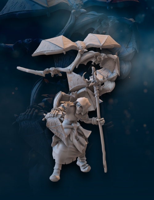 Goblin Shaman With bats  28mm miniatures fantasy dungeons and dragons miniature wargaming miniatures tabletop dnd goblins army miniatures