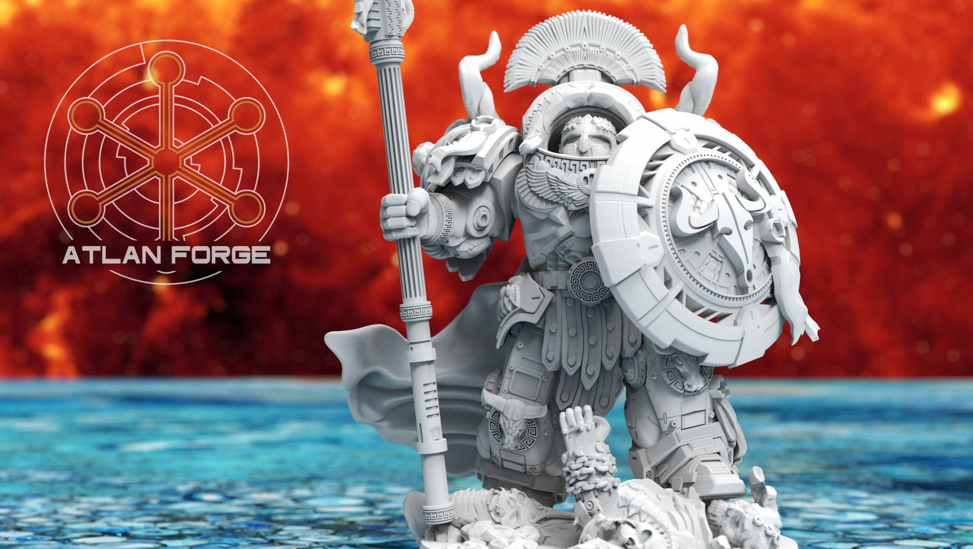 Minoan Myrmidon Captain 32mm wargame fantasy miniature dnd wargaming miniature dungeons and dragons painting gift RPG tabletop minis