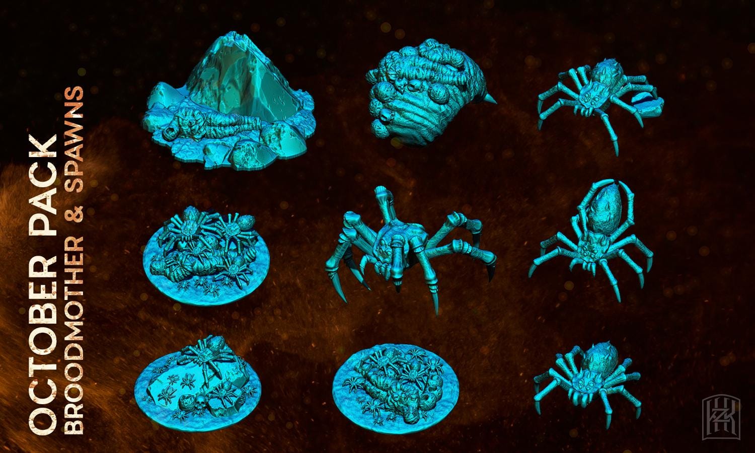 broodmother and spawns 28mm miniatures dnd gift fantasy miniatures dungeons and dragons wargaming miniatures tabletop wargames