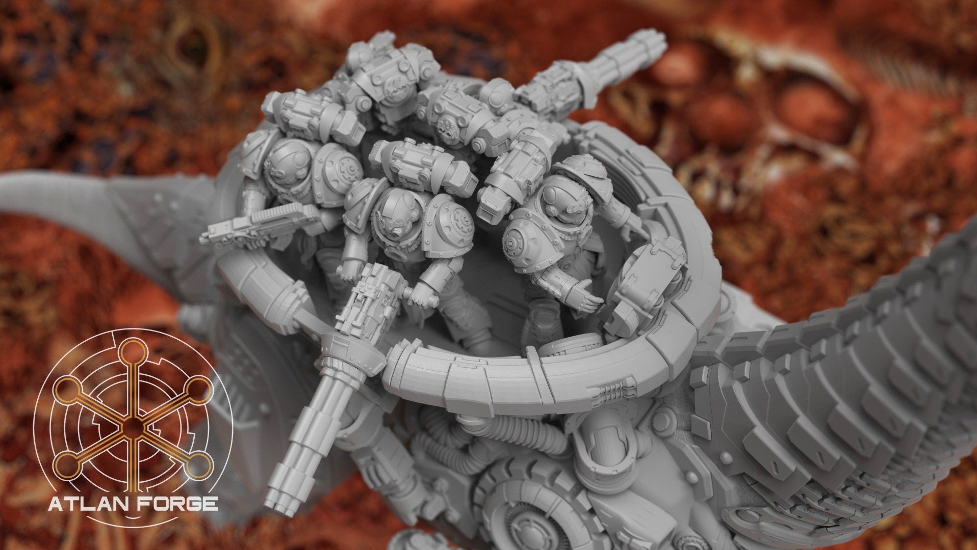 Cybernetic Brachiosaur 32mm sci-fi fantasy miniature for tabletop games grimdark RPGs dnd wargaming miniature dungeons and dragons