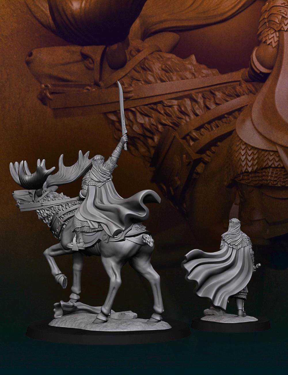 King of the forest on elk dnd minis fantasy miniatures dungeons and dragons miniatures for painting wargaming miniatures tabletop wargames