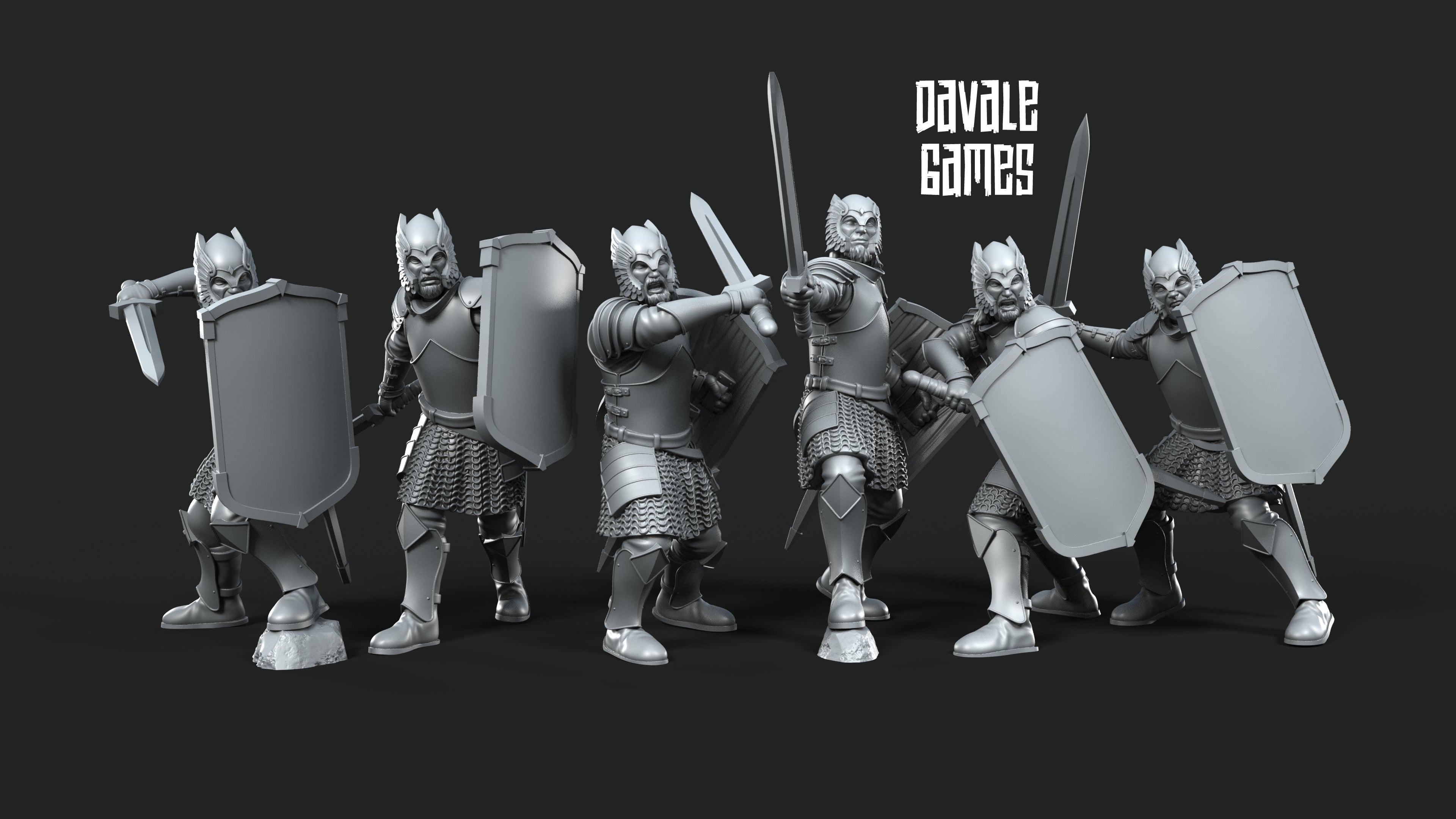 Grey Castle Strike Force 28mm Resin Miniatures – Fantasy Army Set for DnD and Wargaming