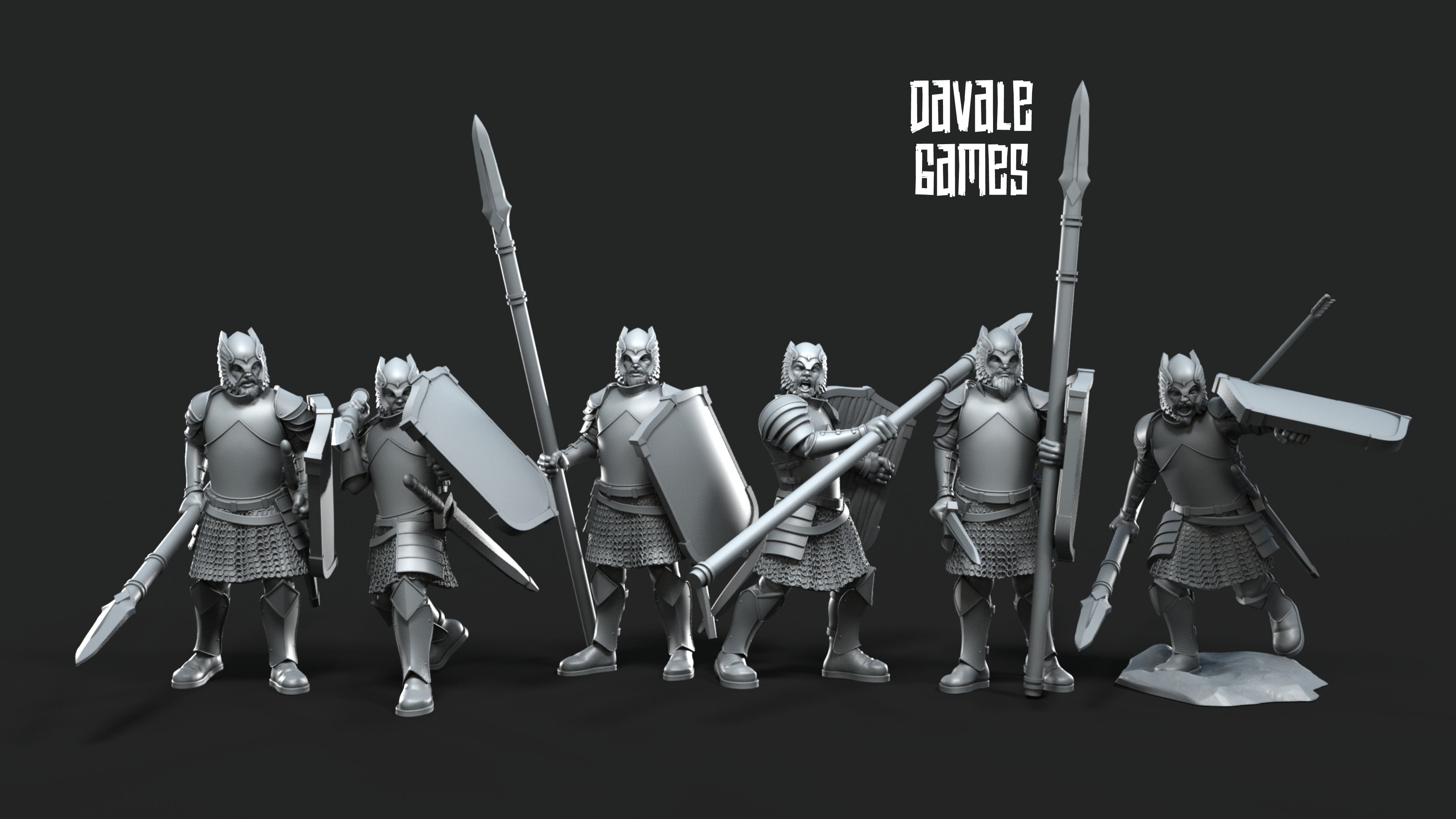 Grey Castle Strike Force 28mm Resin Miniatures – Fantasy Army Set for DnD and Wargaming