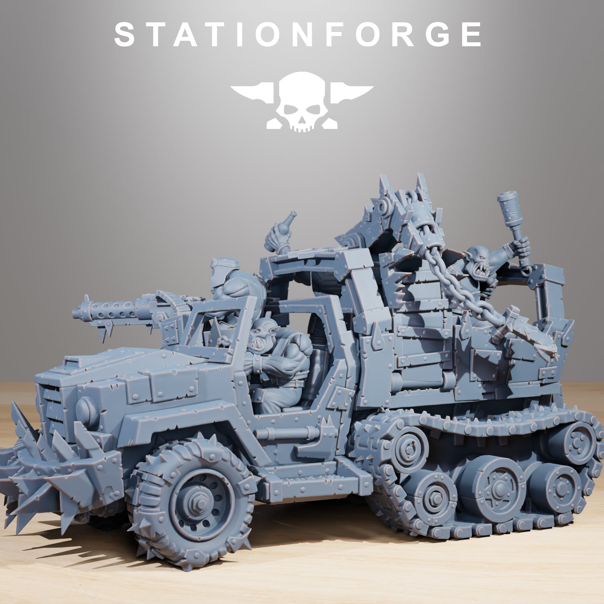 Orkaz Strike Force 32mm Resin Miniatures – Grimdark Sci Fi Orc Army for Wargaming