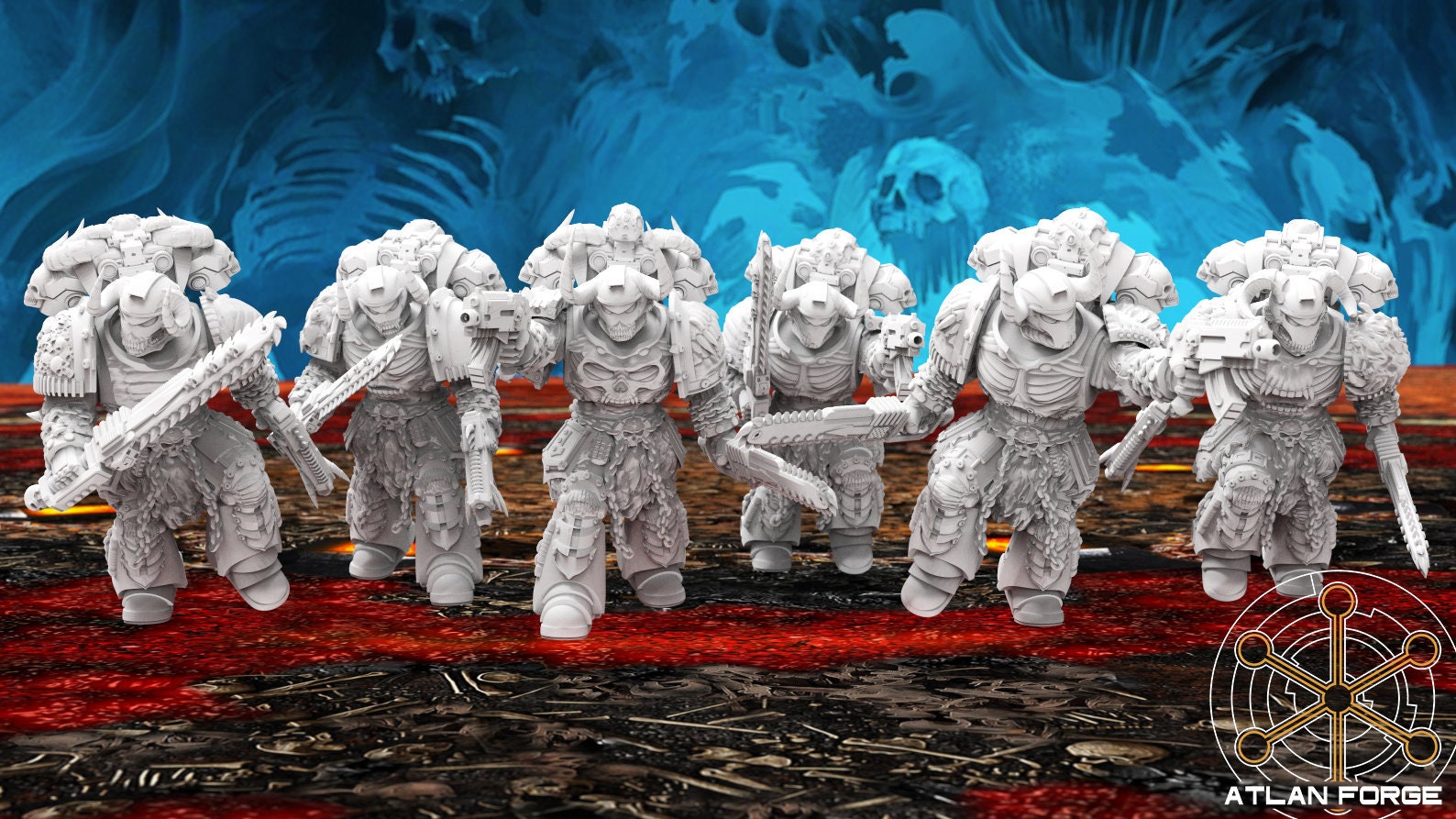 Daemon Knights of hades 32mm sci-fi fantasy miniature for tabletop games grimdark RPGs dnd wargaming miniature dungeons and dragons painting