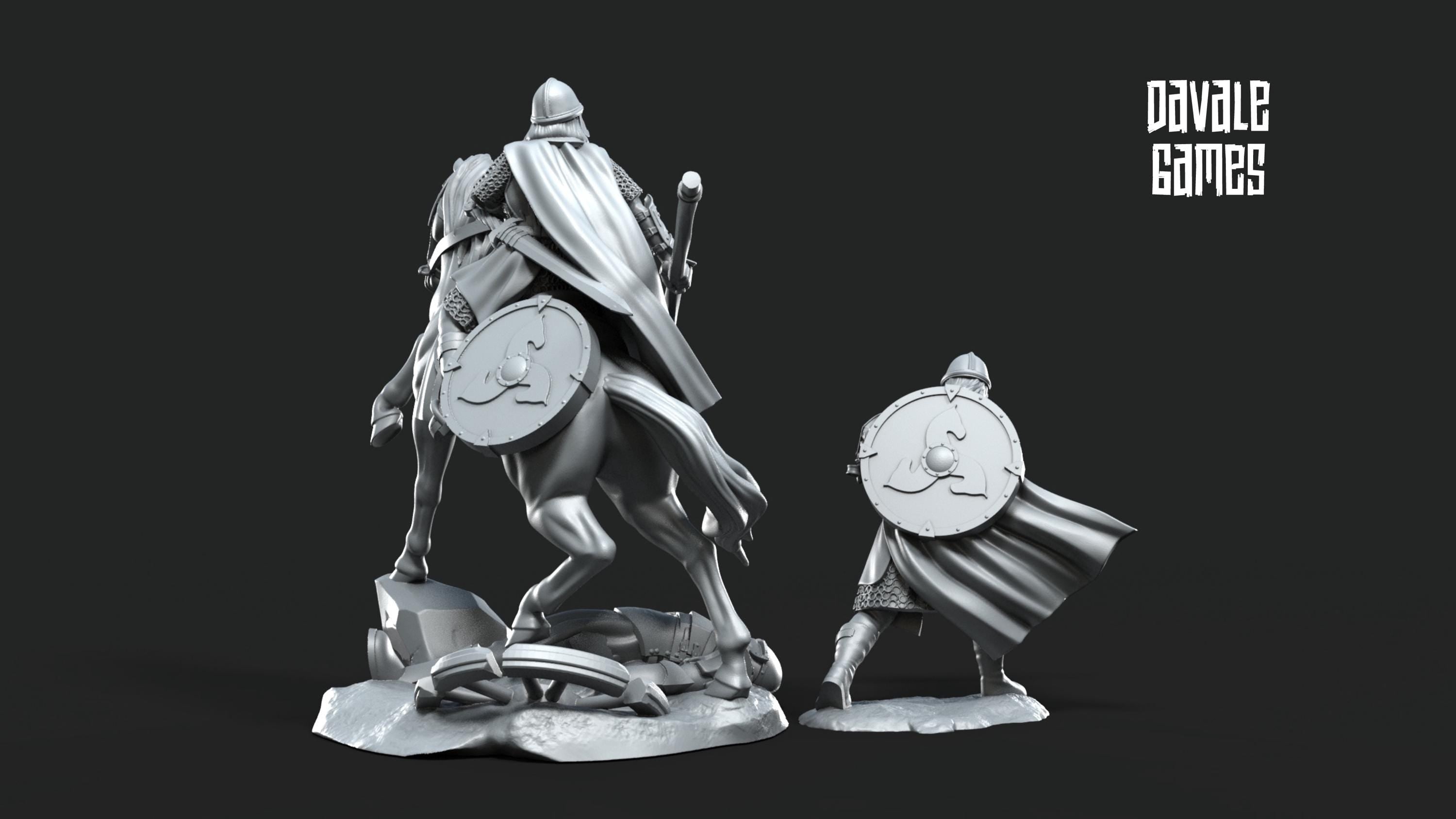 West Human Horse Lady Miniature | 28mm Fantasy DnD RPG Figure | Tabletop Wargame Model for Painting, Display, or Dungeon Gift Use
