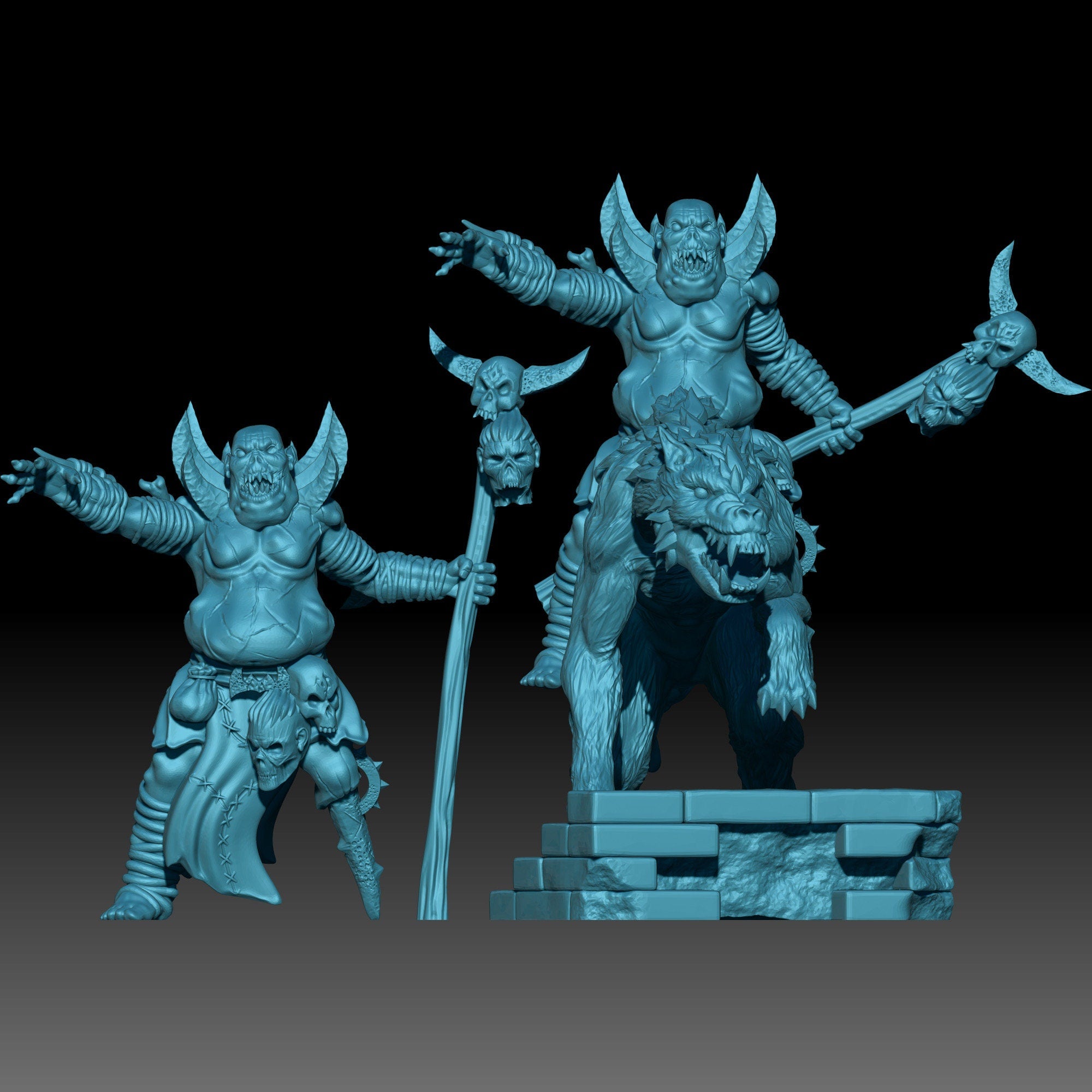 Donorg the fat orc shaman 28mm miniatures dnd gift fantasy miniatures dungeons and dragons wargaming miniatures tabletop wargames