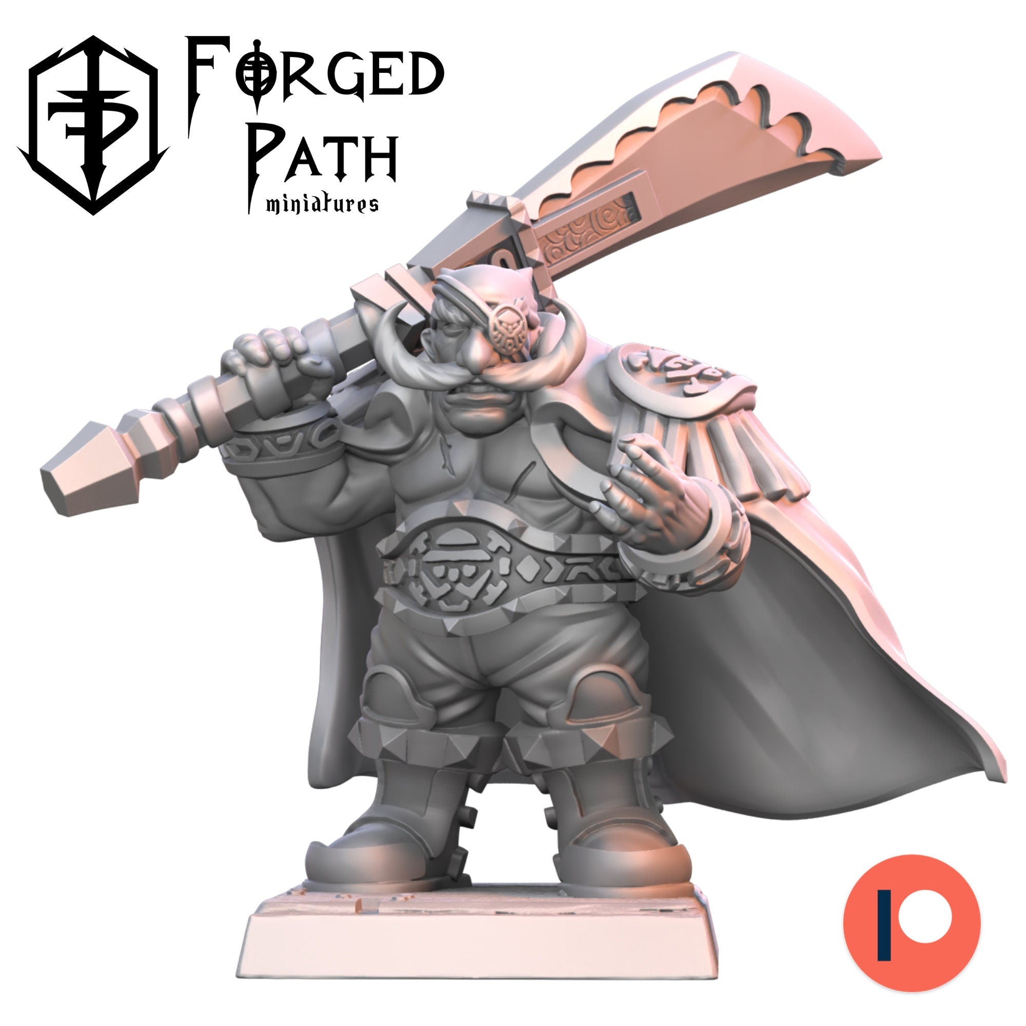 Pirate dwarf captain whitebeard dnd fantasy tabletop wargames army miniatures