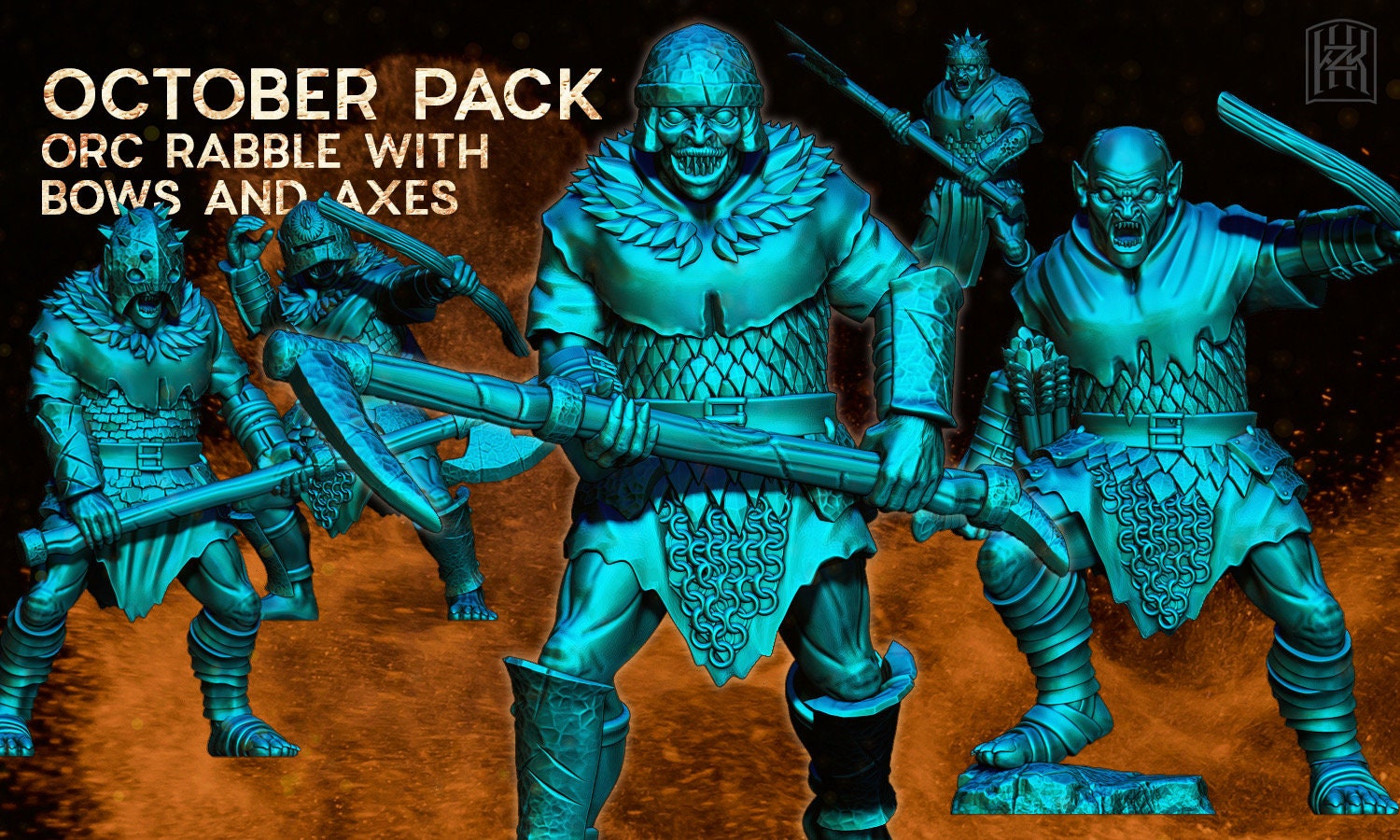 Orc rabble pack 28mm miniatures dnd gift fantasy miniatures dungeons and dragons wargaming miniatures tabletop wargames miniature