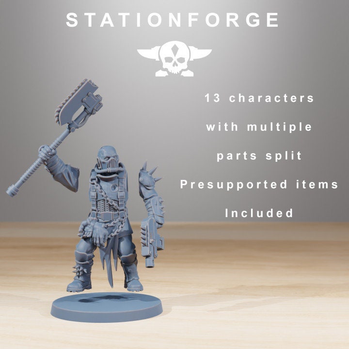 Corrupted Guard The Forsaken 32mm sci-fi fantasy miniature for tabletop games grimdark RPGs dnd wargaming miniature dungeons and dragons