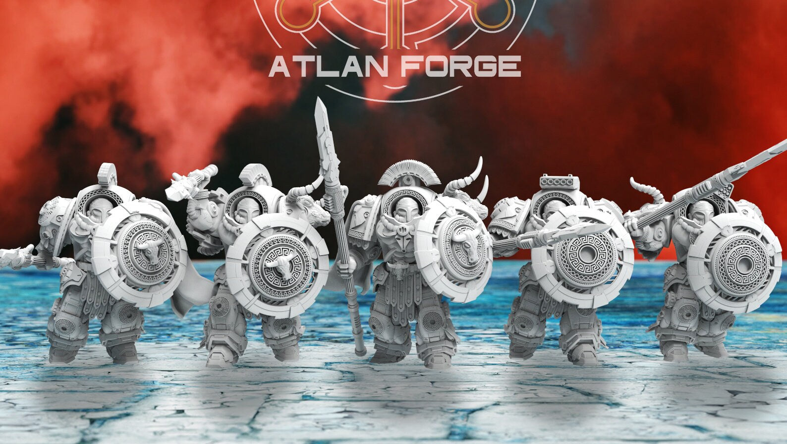 Minoan Assault Myrmidons grimdark fantasy miniature dnd wargaming miniature dungeons and dragons painting gift RPG tabletop minis