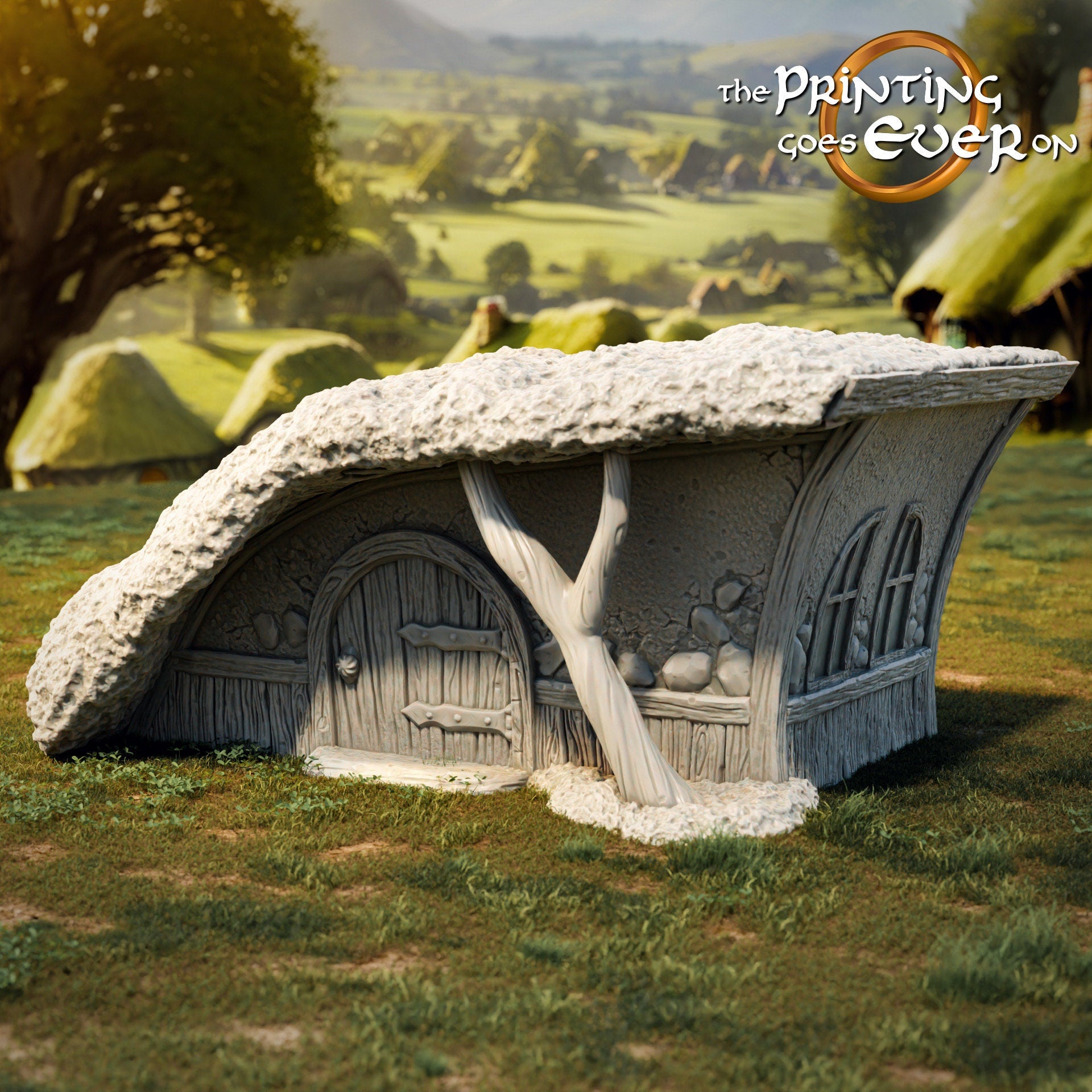 Halfling Houses 28mm Scatter Terrain tabletop fantasy wargaming terrain for dnd dungeons and dragons pathfinder miniature gift