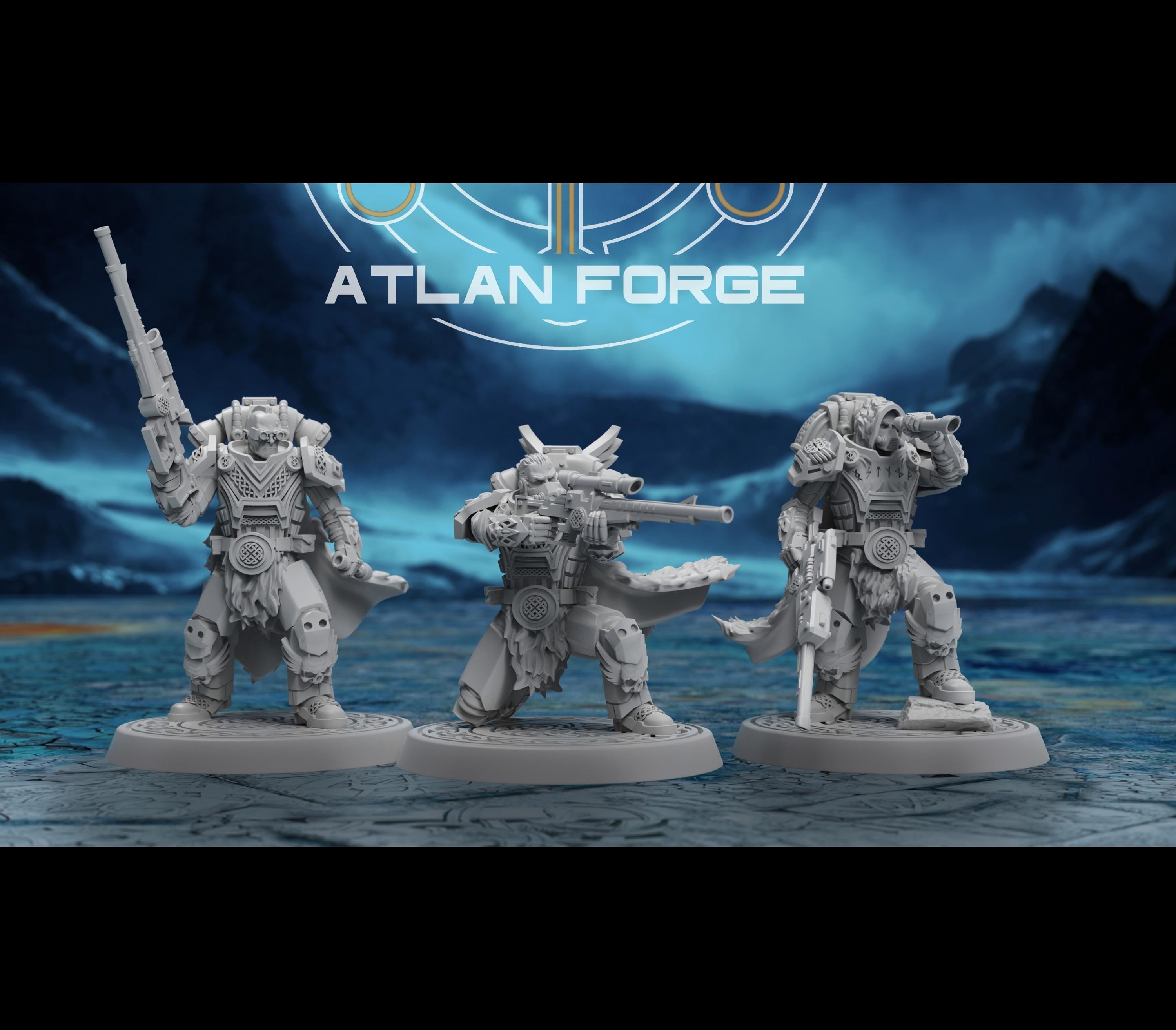 Asgardian Snipers 32mm sci-fi fantasy miniature tabletop games grimdark RPGs dnd wargaming miniature dungeons and dragons painting