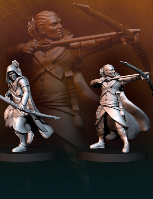 wandering wood elf 28mm miniatures dnd minis fantasy miniatures dungeons and dragons miniatures  wargaming miniatures tabletop wargames