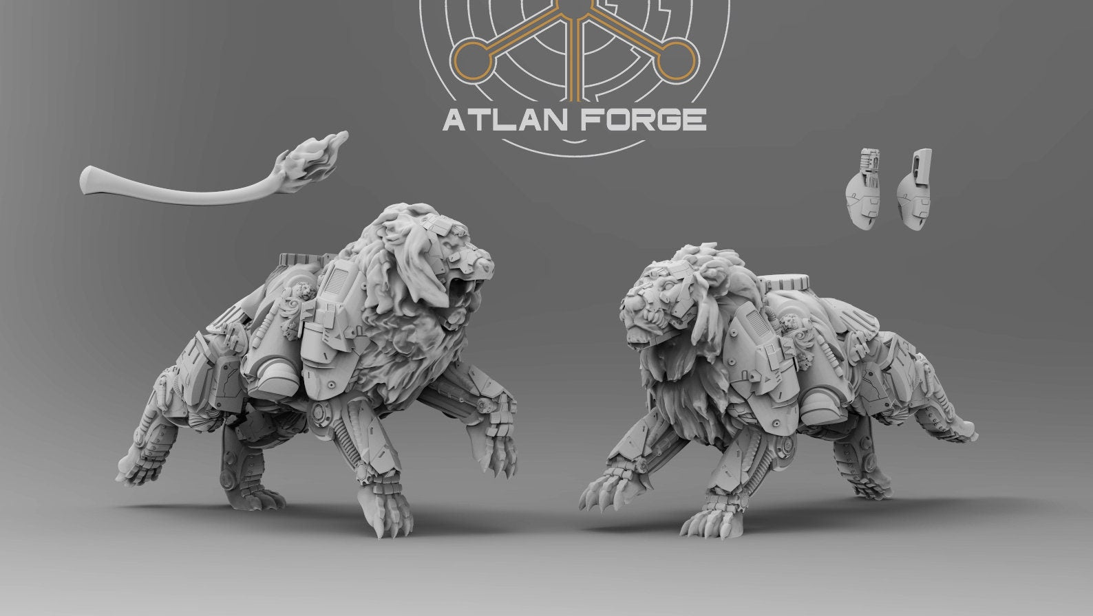 Angelic lion Knights 32mm sci-fi fantasy miniature for tabletop games grimdark RPGs dnd wargaming miniature dungeons and dragons gift