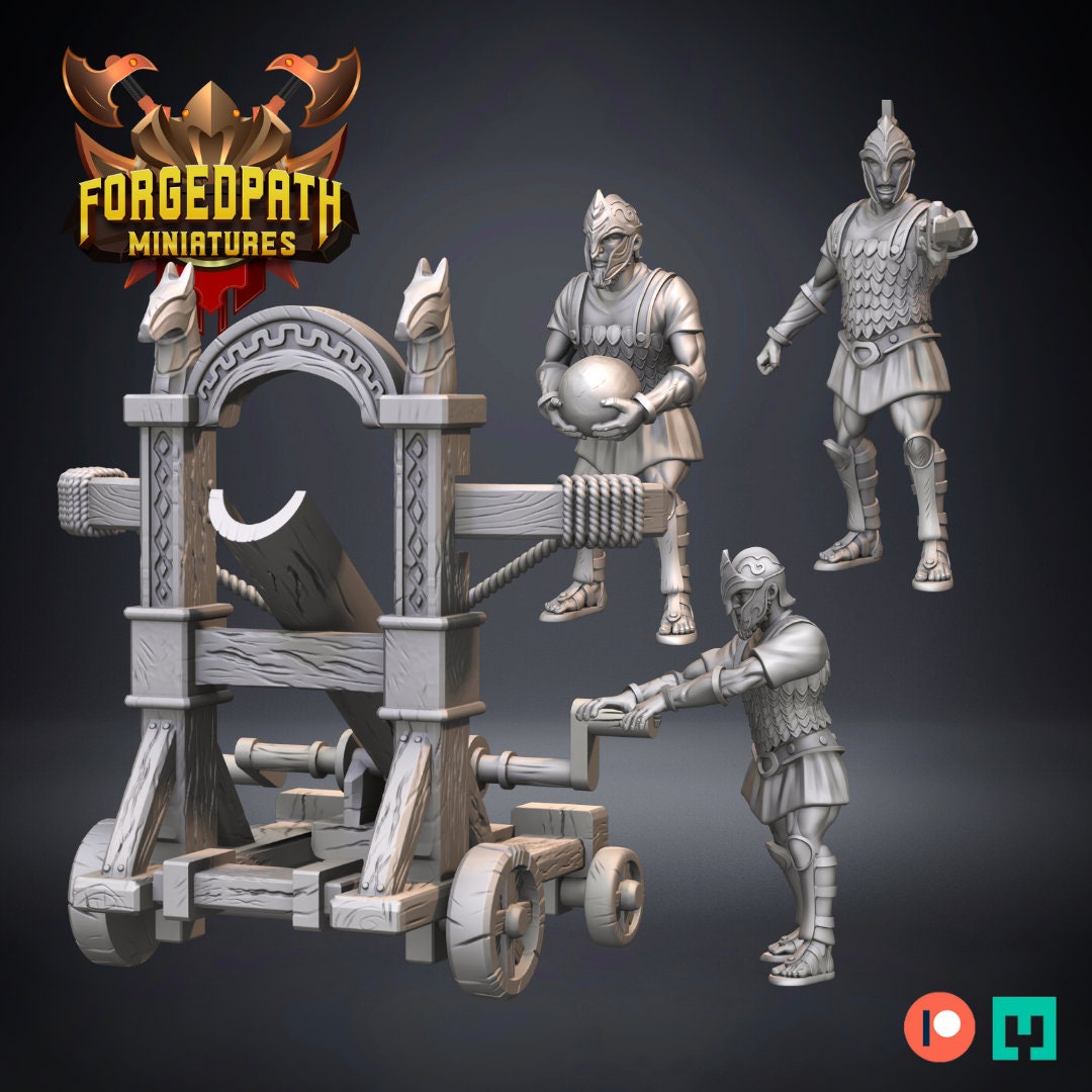 Greek Spartans - Greek Artillery and crew dnd fantasy tabletop wargames 32mm