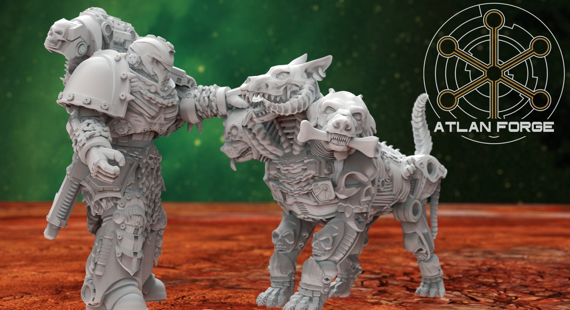 Hounds of Hades 32mm sci-fi fantasy miniature for tabletop games grimdark RPGs dnd wargaming miniature dungeons and dragons gift