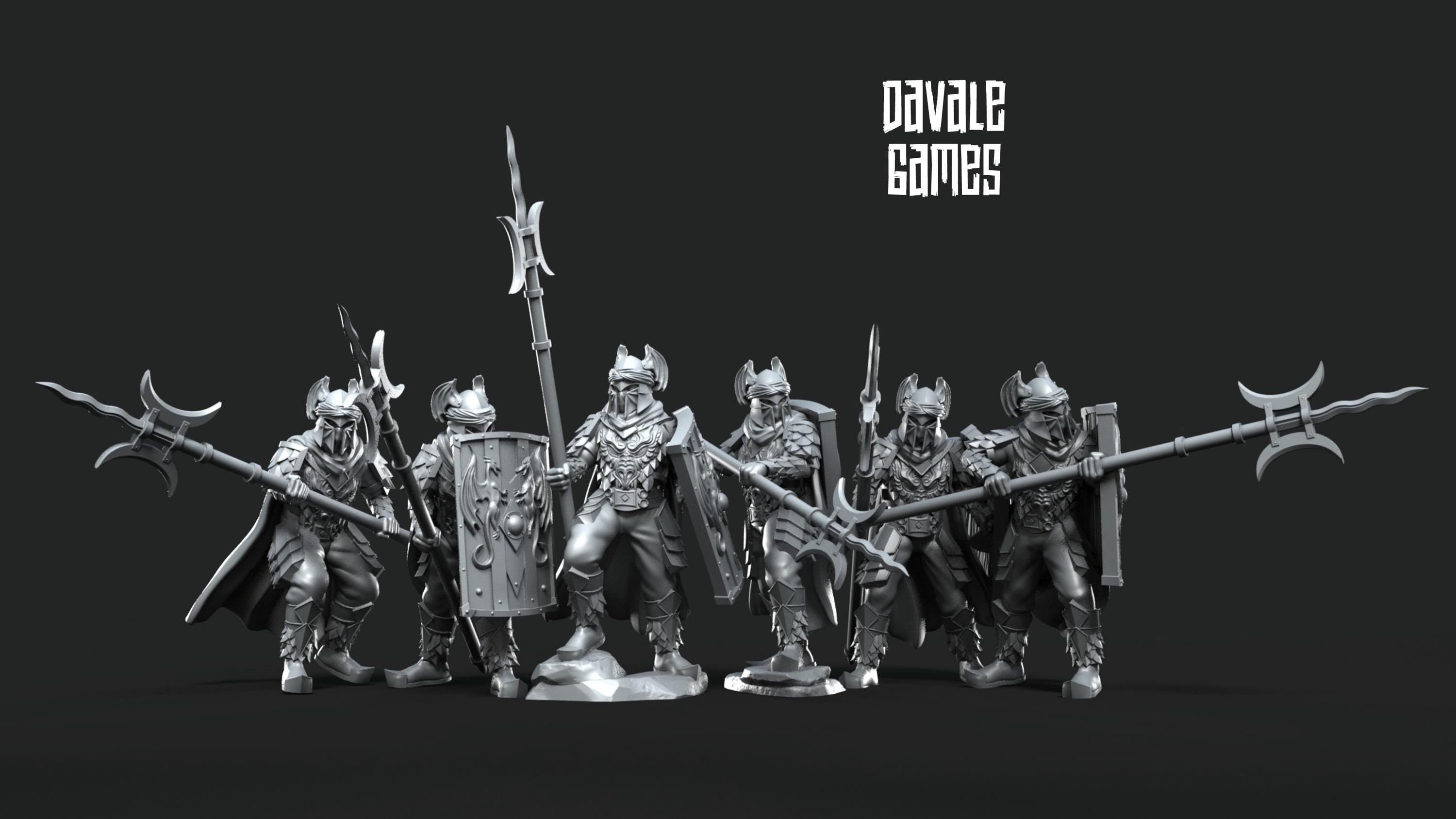 Dragon Army Elite Pikemen 28mm miniature dungeon and dragons fantasy wargaming miniature tabletop fantasy miniature painting dnd