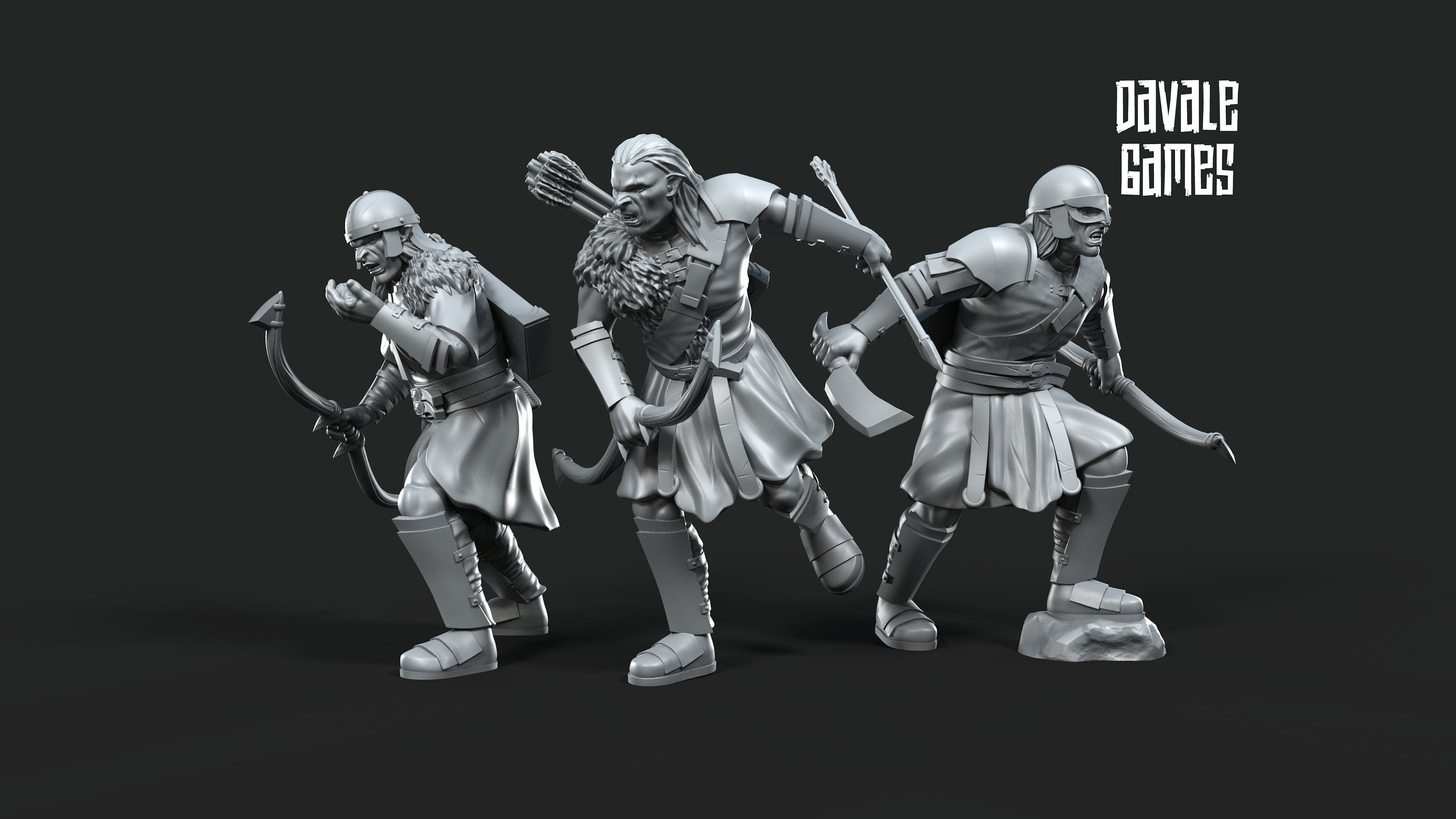 Regular Tracker orcs archers 28mm miniatures dnd fantasy miniatures dungeons and dragons wargaming miniatures tabletop wargames miniature