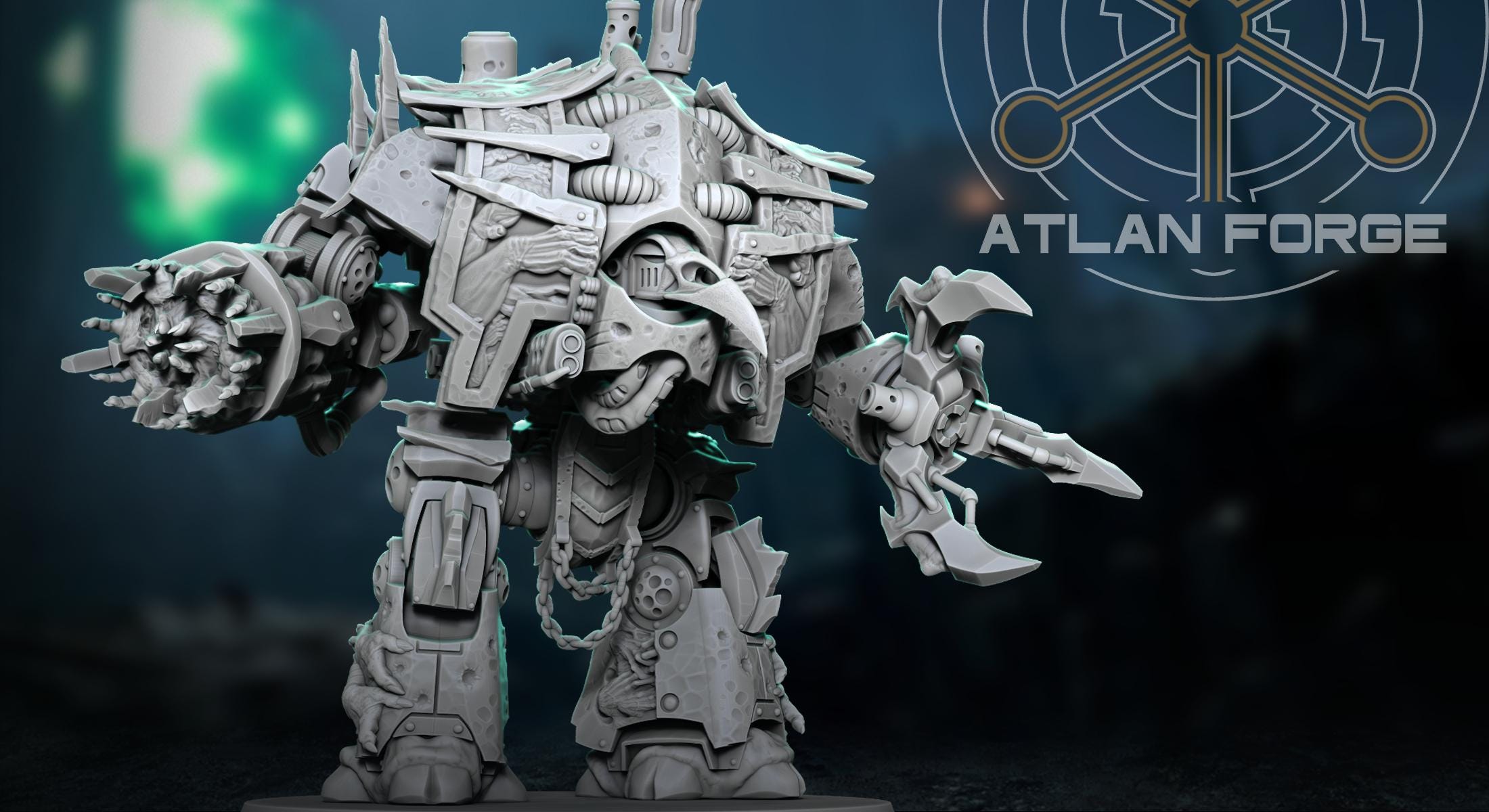 Manus Mortis Harvester Dreadnought 32mm wargame fantasy miniature wargaming miniature dungeons and dragons painting RPG tabletop minis