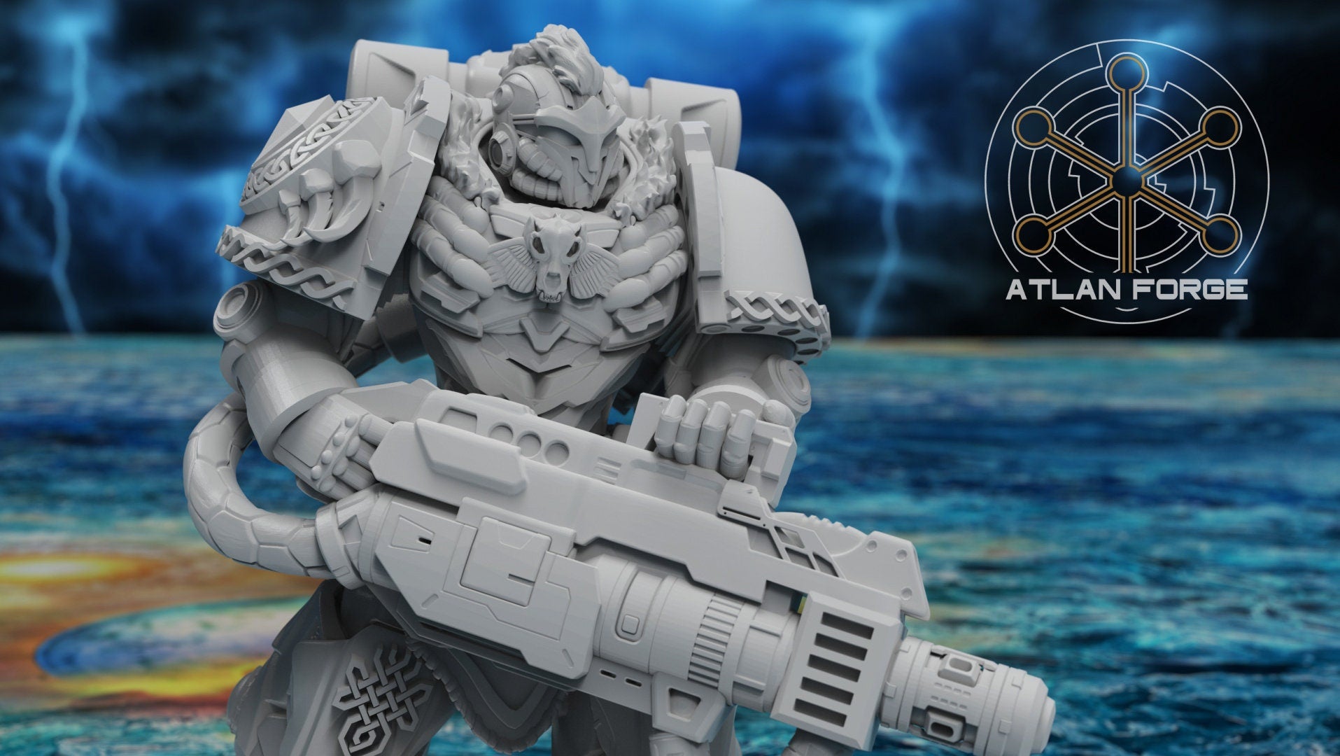 Asgardian Heavy Aegis 32mm miniatures grimdark fantasy miniature dnd wargaming miniature dungeons and dragons gift RPG tabletop minis
