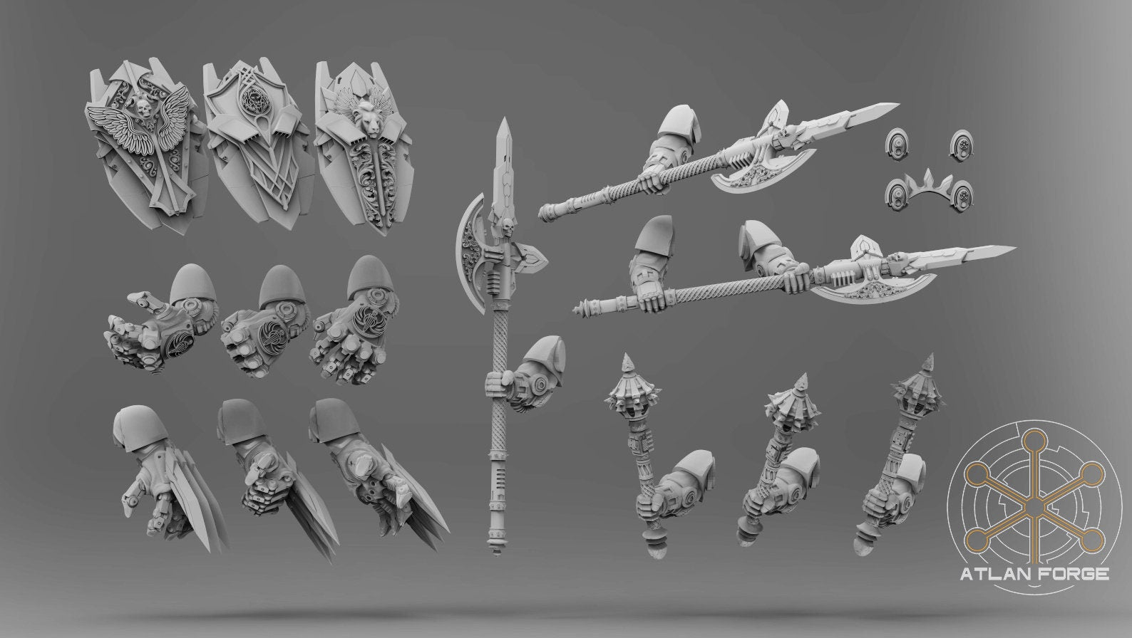 Angelic Assault dominators 32mm sci-fi fantasy miniature for tabletop games grimdark RPGs dnd wargaming miniature dungeons and dragons gift