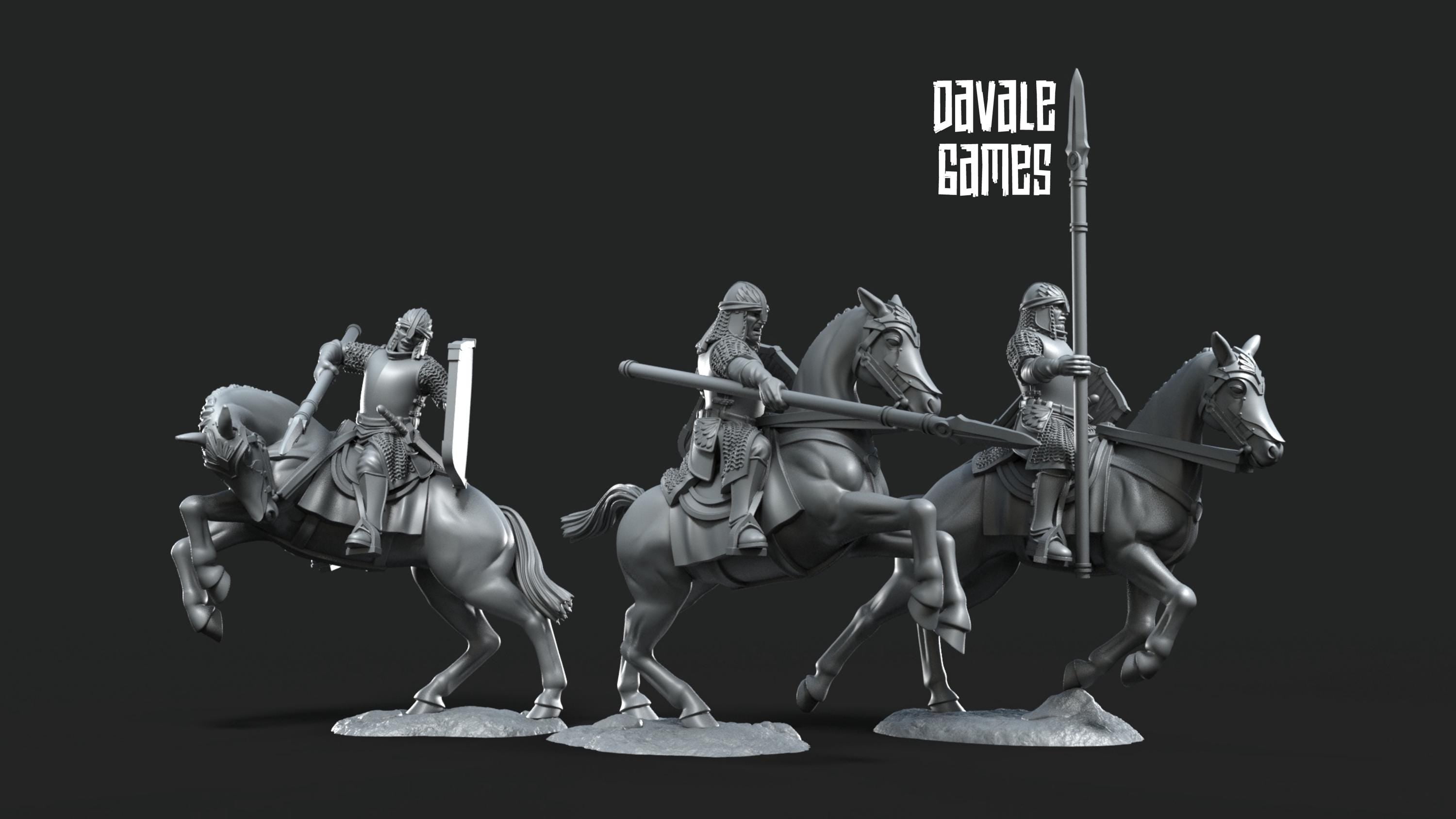 North Warriors riders 28mm miniatures dnd fantasy miniatures dungeons and dragons figures for painting wargaming miniatures tabletop.