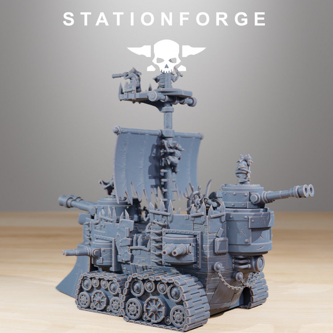 Gobs Short Pearl Battle Ship 32mm sci-fi fantasy miniature for tabletop games grimdark RPGs dnd wargaming miniature dungeons and dragons
