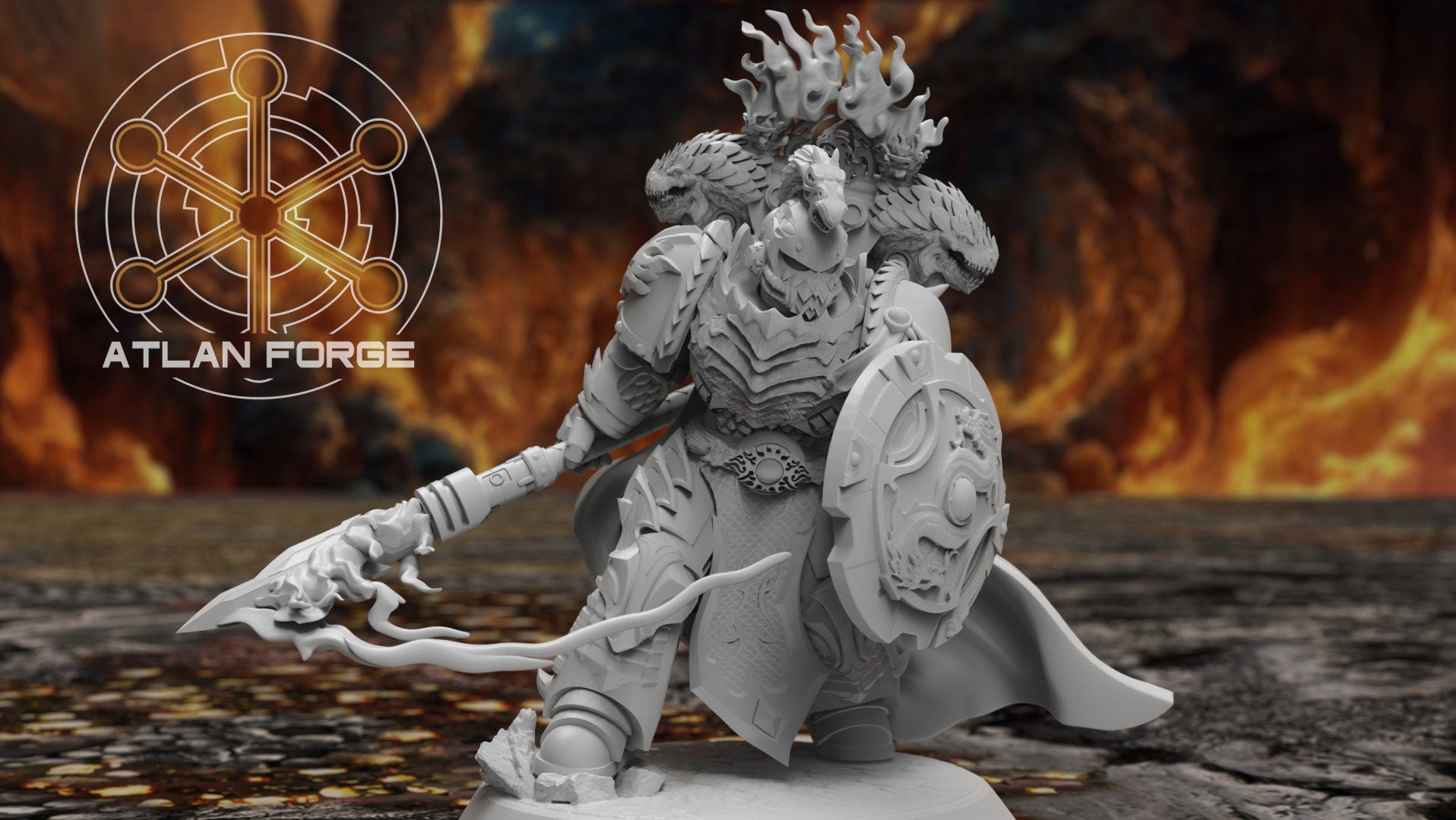 Dragon Knights Captain 32mm wargaming fantasy miniature dnd wargaming miniature dungeons and dragons painting gift RPG tabletop minis