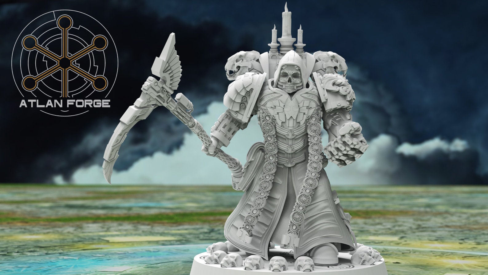 Angelic Soul Reaper 32mm sci-fi fantasy miniature for tabletop games grimdark RPGs dnd wargaming miniature dungeons and dragons gift