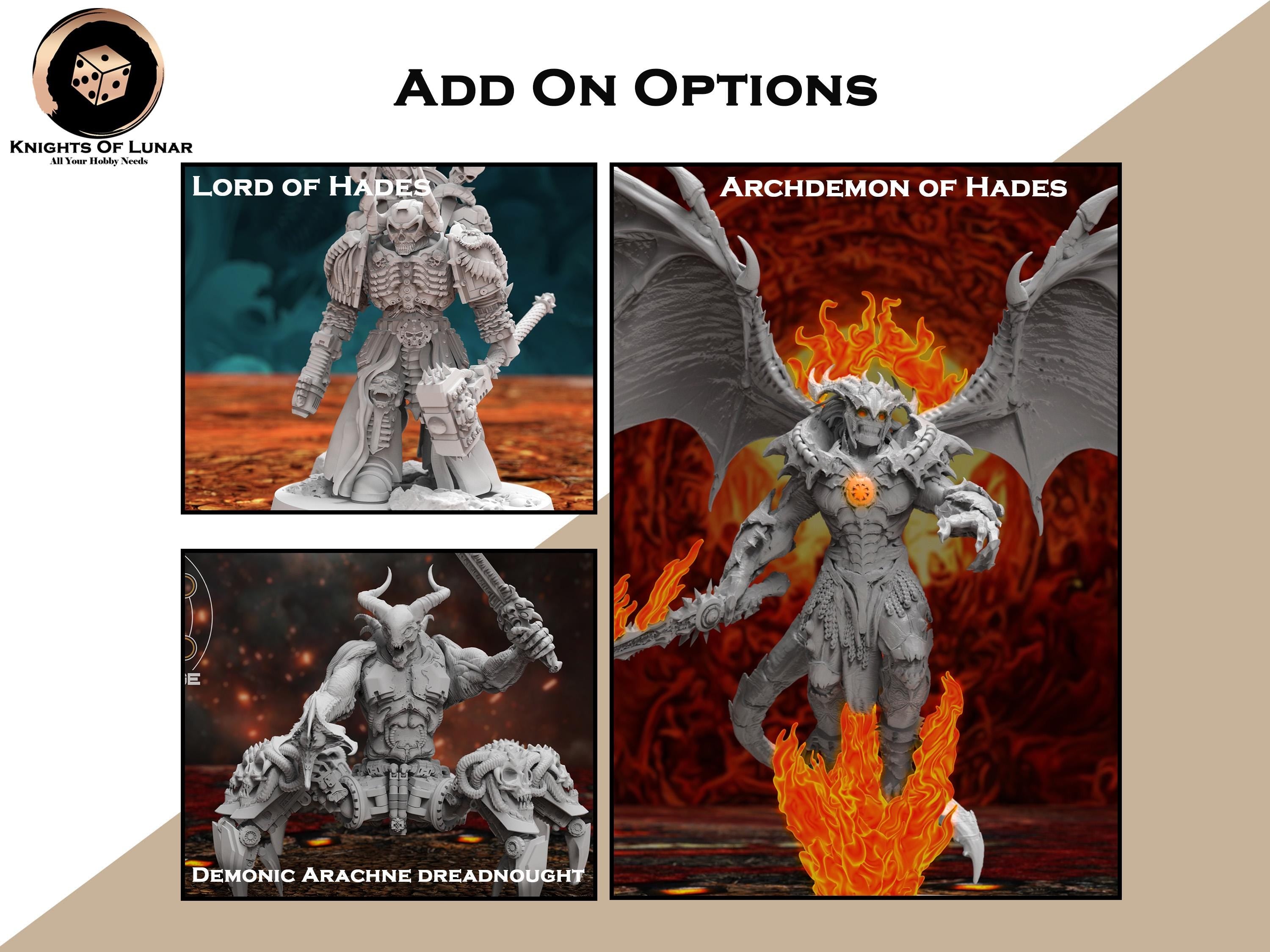 Daemon hades burning legion melee 32mm sci-fi fantasy miniature for tabletop games grimdark RPGs wargaming miniature dungeons and dragons