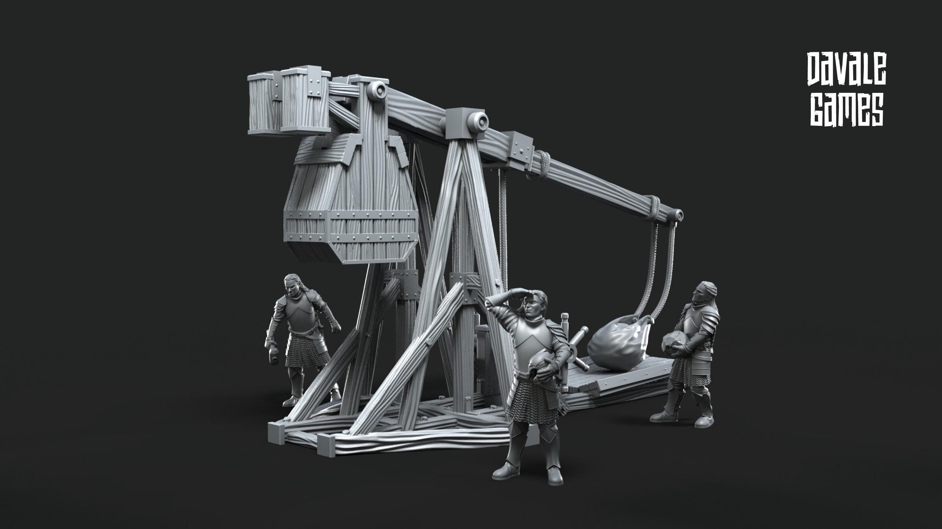 Grey Castle Trebuchet 28mm miniatures dnd minis fantasy miniatures dungeons and dragons painting wargaming miniatures tabletop