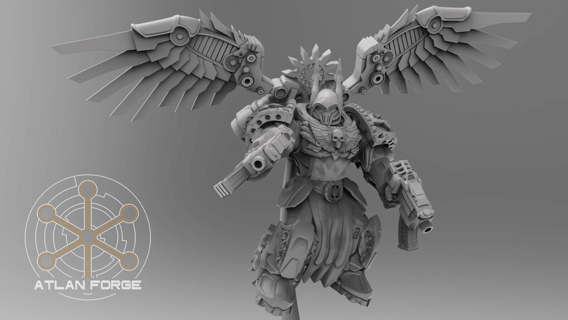 Angelic Seraphim 32mm sci-fi fantasy miniature for tabletop games grimdark RPGs dnd wargaming miniature dungeons and dragons painting gift