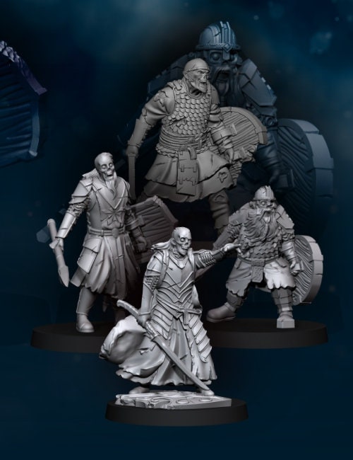 undead Army of dead spirits 28mm miniature dungeon and dragons fantasy wargaming miniature tabletop fantasy wargame miniature painting dnd