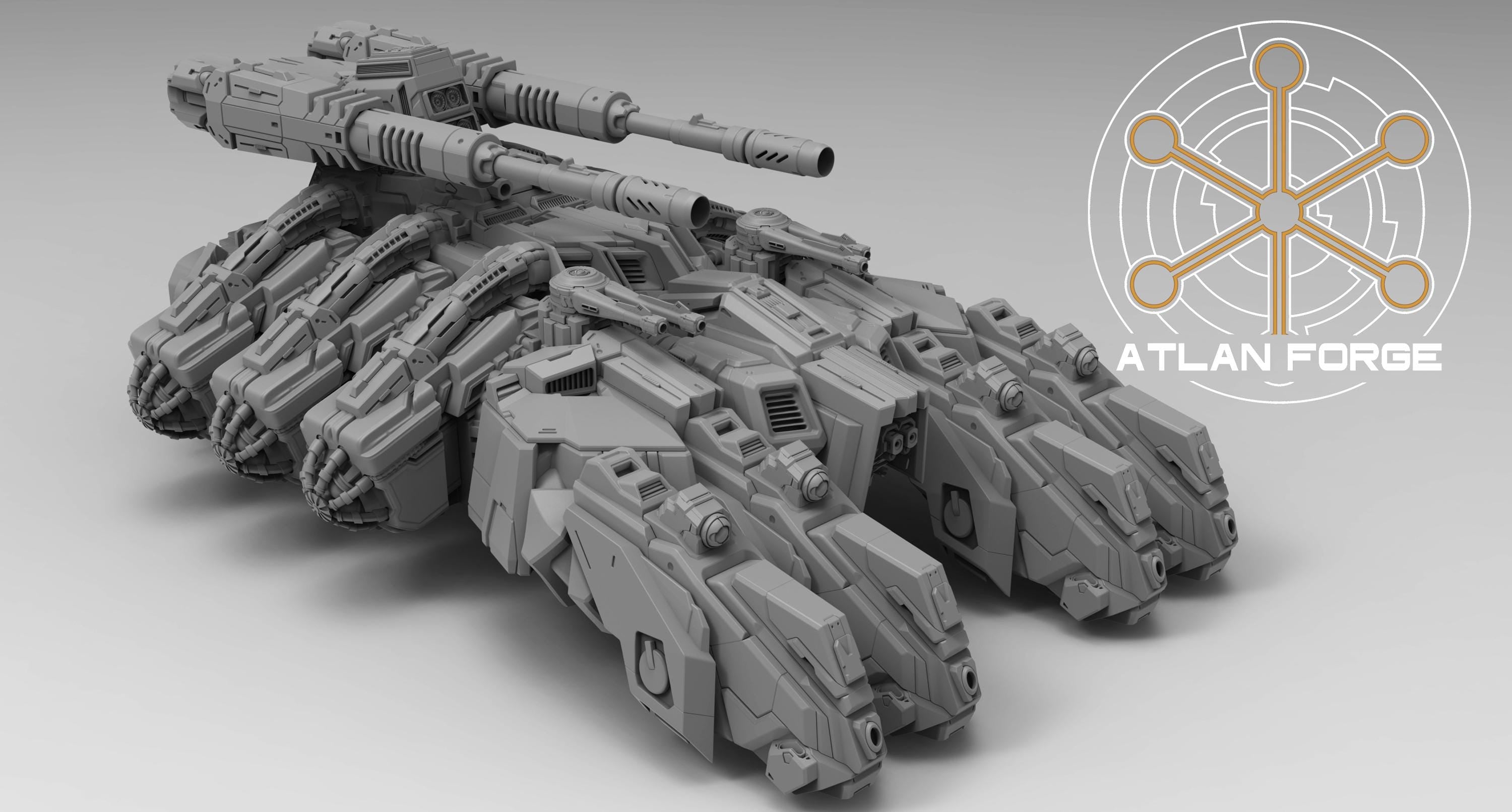 Megatherium Battle Tank 32mm sci-fi fantasy miniature for tabletop games grimdark RPGs dnd wargaming miniature dungeons and dragons