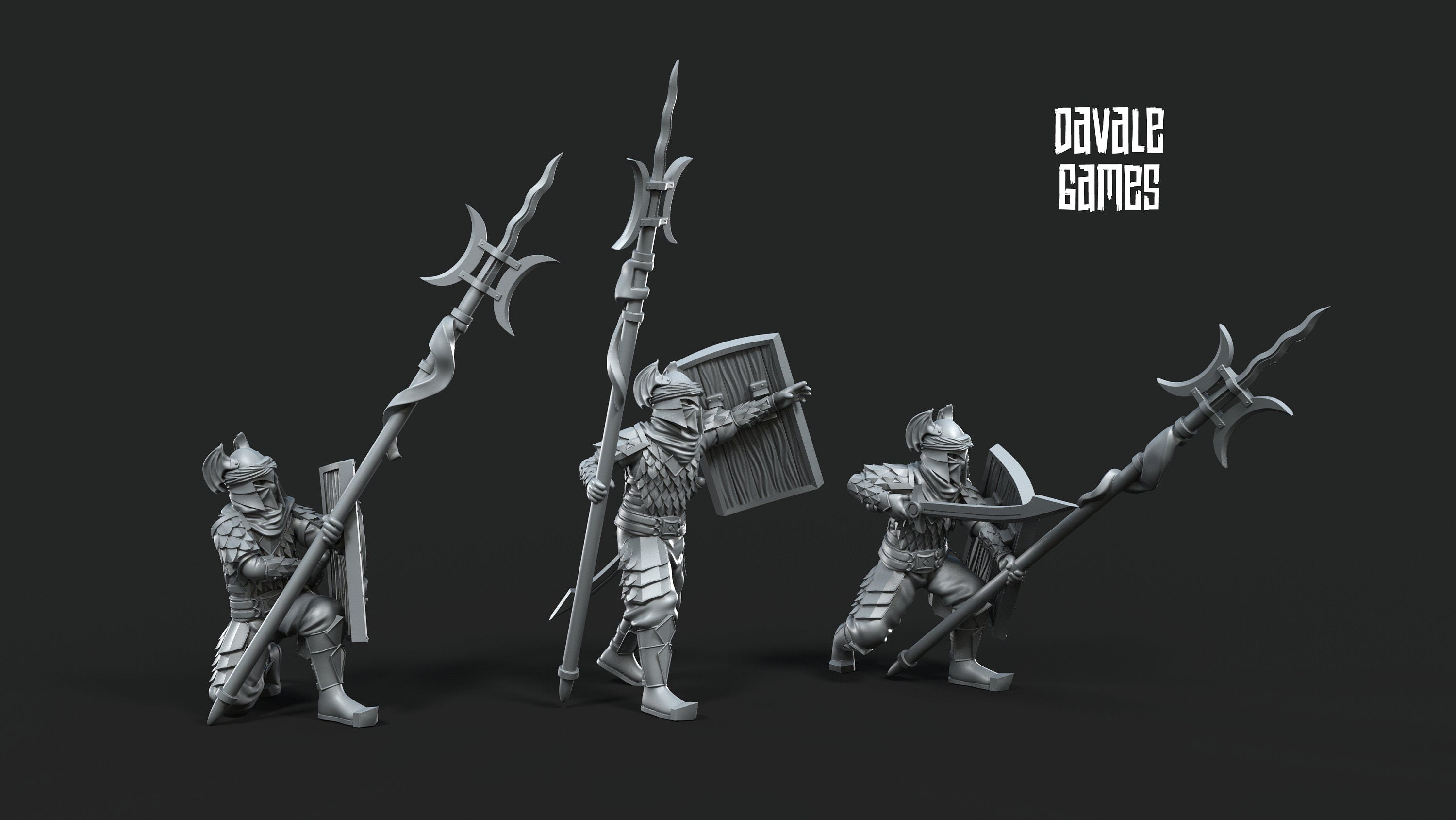 Dragon Army long spear warriors 28mm miniature dungeon and dragons fantasy wargaming miniature tabletop fantasy miniature painting dnd