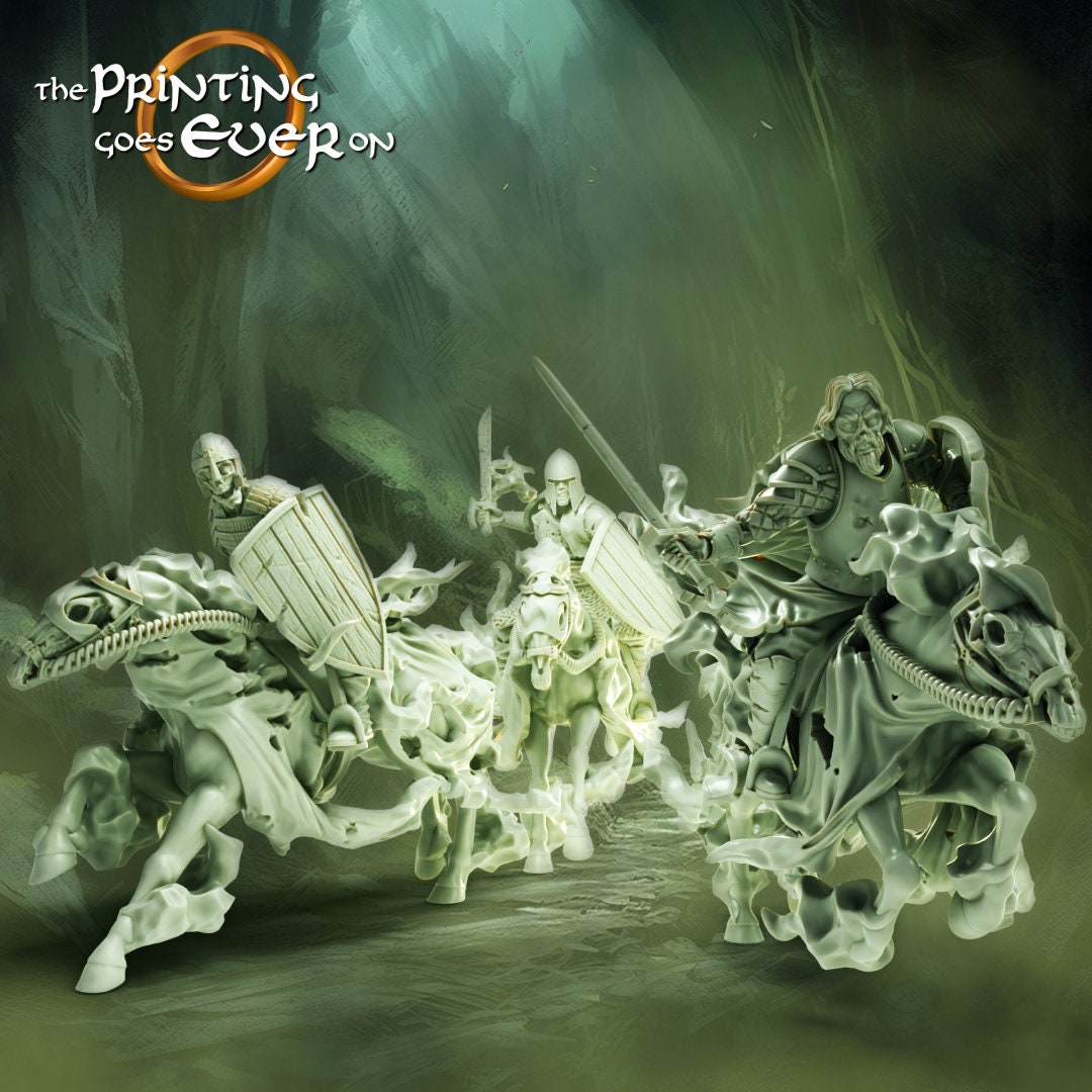 Ghost Knights Army of dead 28mm miniature dungeon and dragons fantasy wargaming miniature tabletop fantasy wargame miniature painting dnd