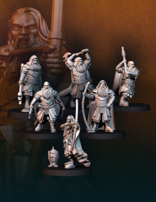 Kalak dwarf ranger explorers 28mm miniatures fantasy dungeons and dragons miniature wargaming miniatures tabletop dnd dwarf army miniatures