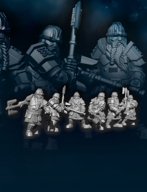 Kalak dwarves box set bundle 28mm miniatures fantasy dungeons and dragons miniature wargaming miniatures tabletop dnd dwarf army miniatures
