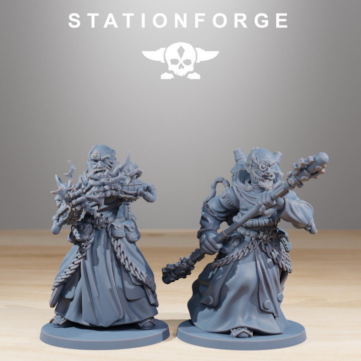 Forager Preachers 32mm sci-fi fantasy miniature for tabletop games grimdark RPGs dnd wargaming miniature dungeons and dragons