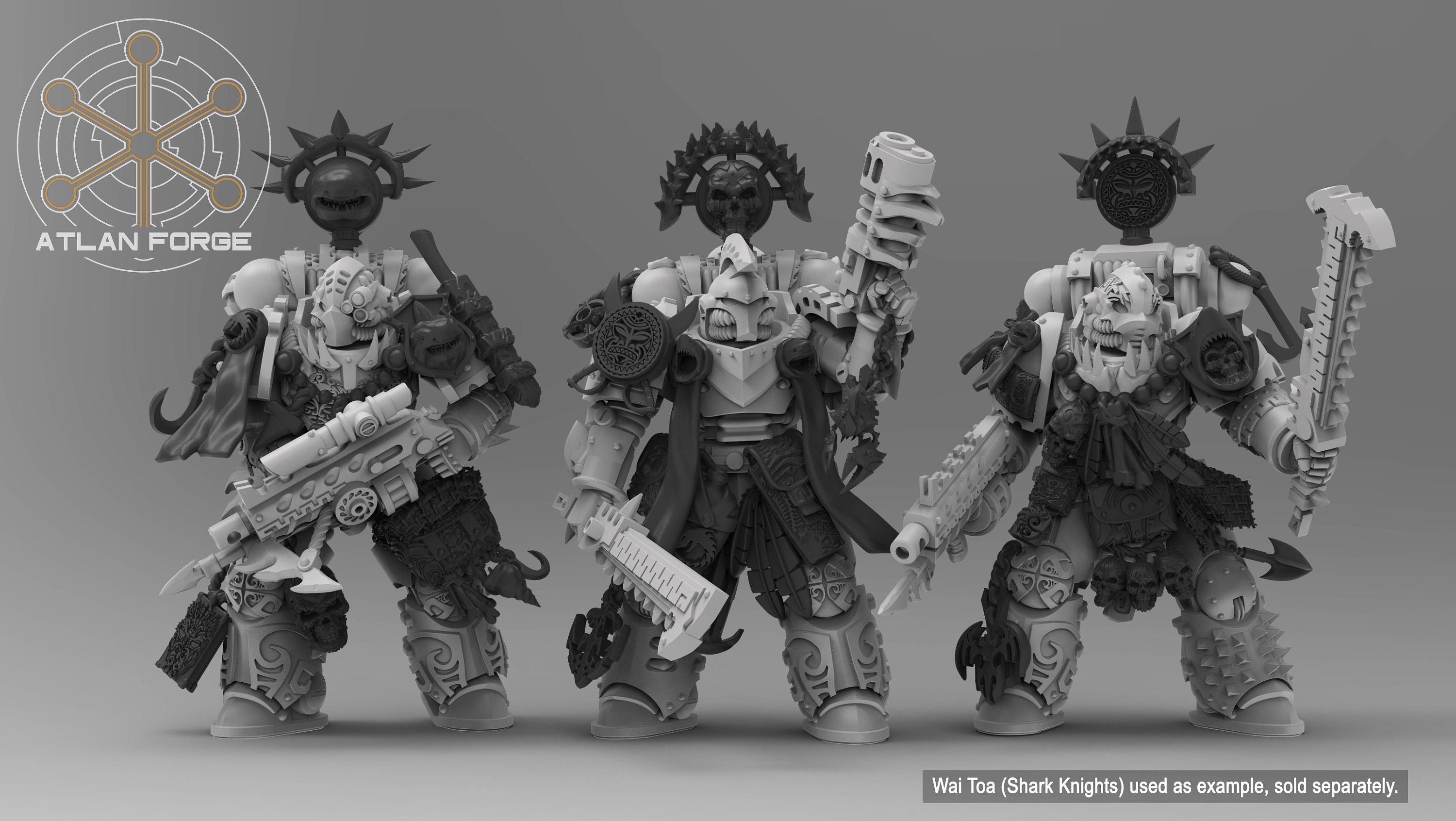 Wai Toa Conversion Kit 32mm Resin Bits – Sci Fi Fantasy Accessories for Wargaming Miniatures