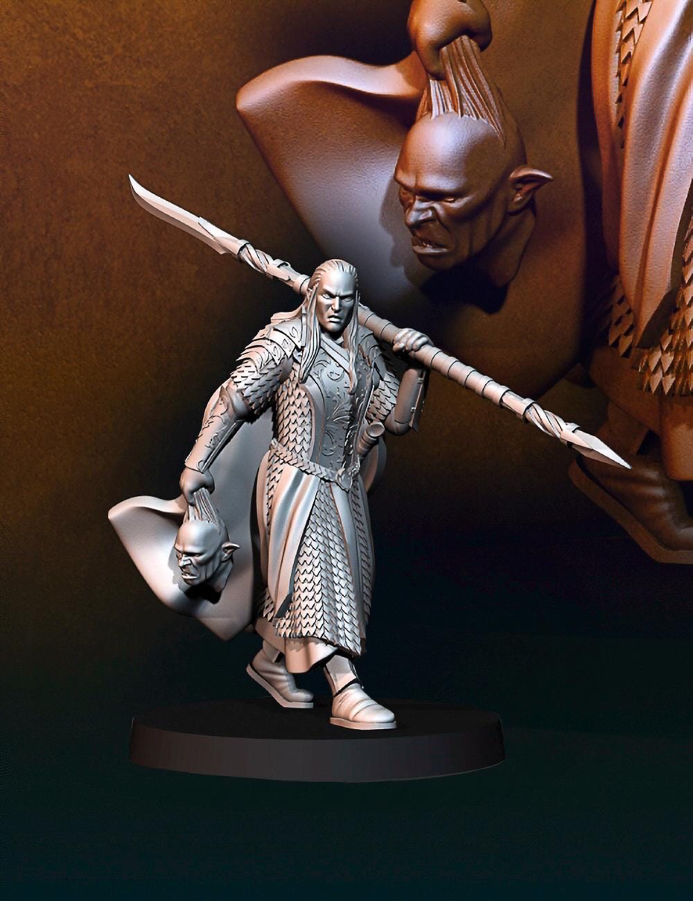 Wood Elf Captain 28mm miniatures dnd fantasy miniatures dungeons and dragons miniatures for painting wargaming miniatures tabletop wargames