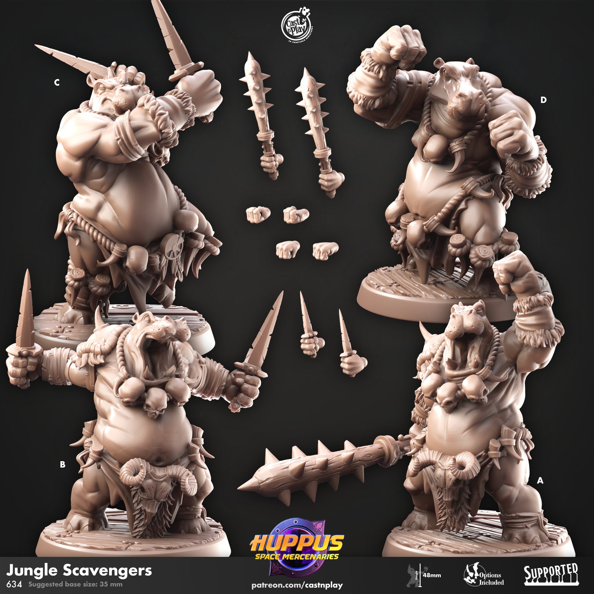 Jungle Scavengers Tabletop RPG Wargames Fantasy D&D 32mm scale Miniature