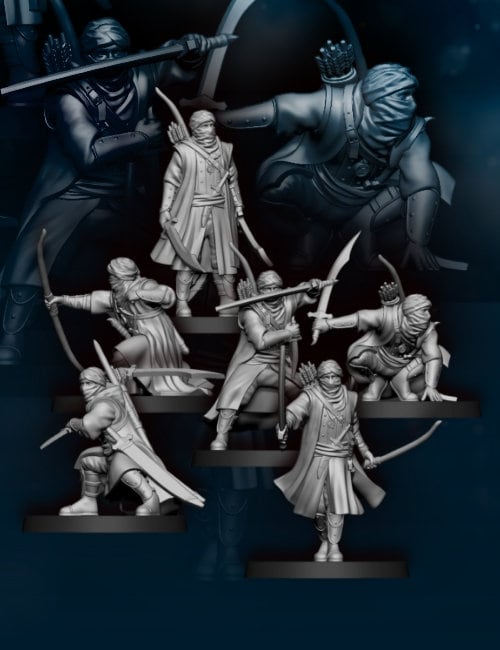 Snake Ninja's 28mm miniatures dnd minis fantasy miniatures dungeons and dragons miniatures wargaming miniatures tabletop wargames pathfinder