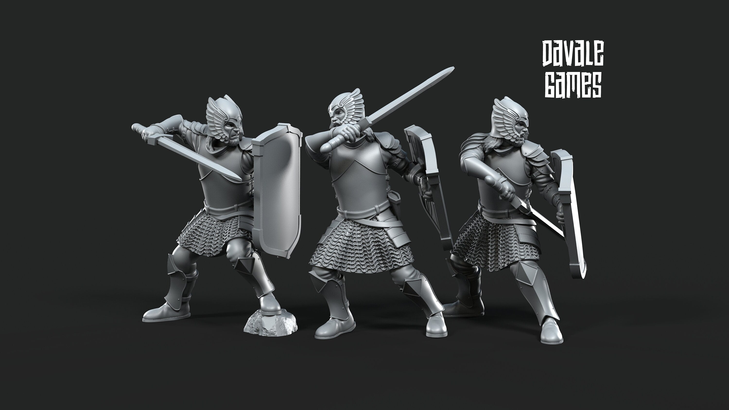 Grey Castle warriors 28mm miniatures dnd minis fantasy miniatures dungeons and dragons miniatures painting wargaming miniatures tabletop