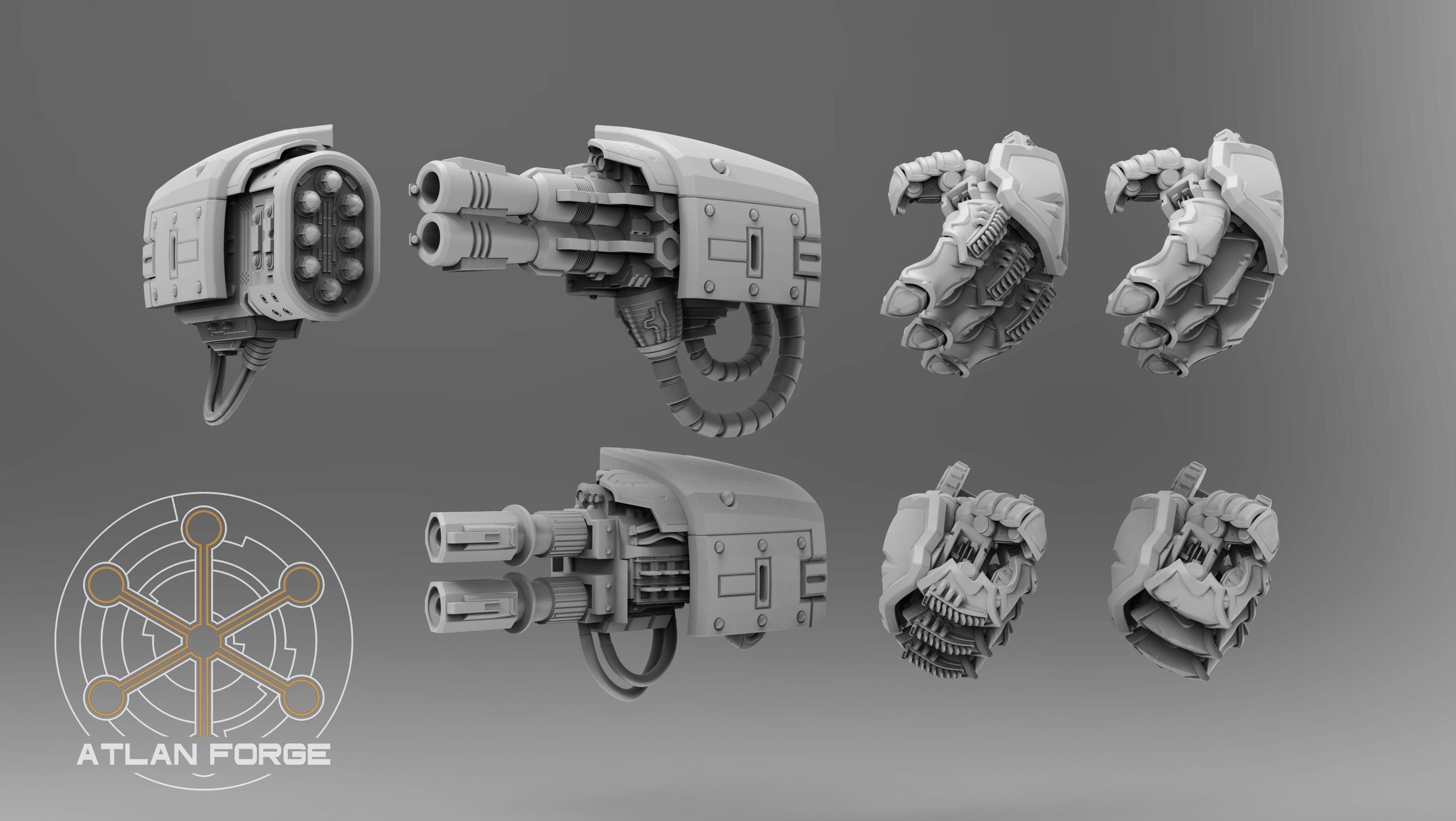 Templar Crusader Dreadnought 32mm sci-fi fantasy miniature for tabletop games grimdark RPGs dnd wargaming miniature dungeons and dragons